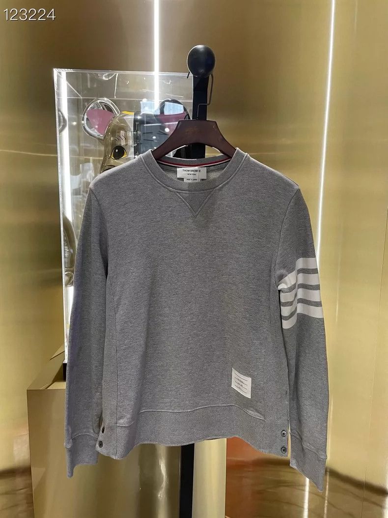Thom Browne Thom Browne Stripe Logo Crewneck Sweatshirt - dmc Size US M / EU 48-50 / 2 - 1 Thumbnail