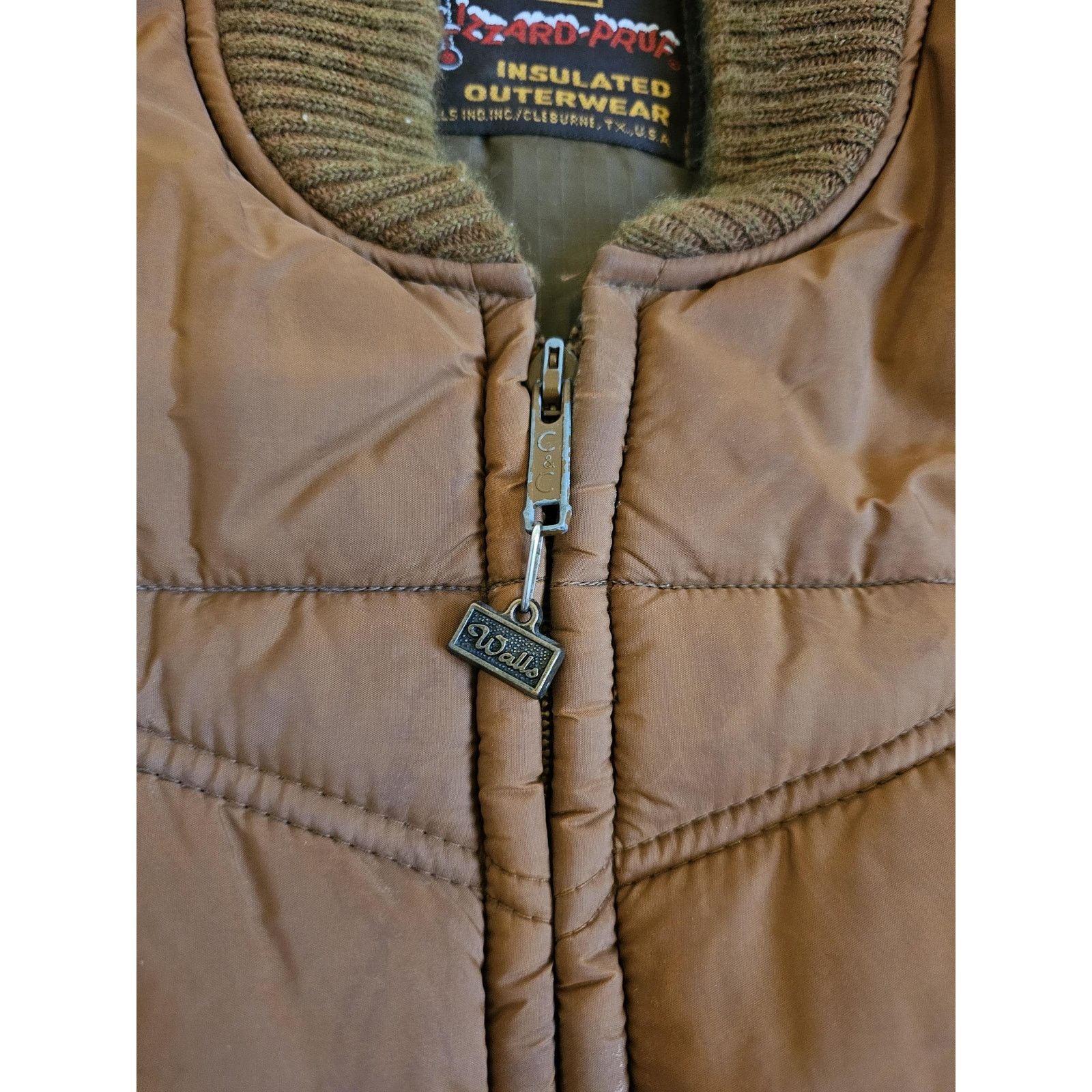 Walls Walls Blizzard Pruf Down Quilted Puffer Zip Up Vest L 1970s Size US L / EU 52-54 / 3 - 3 Thumbnail