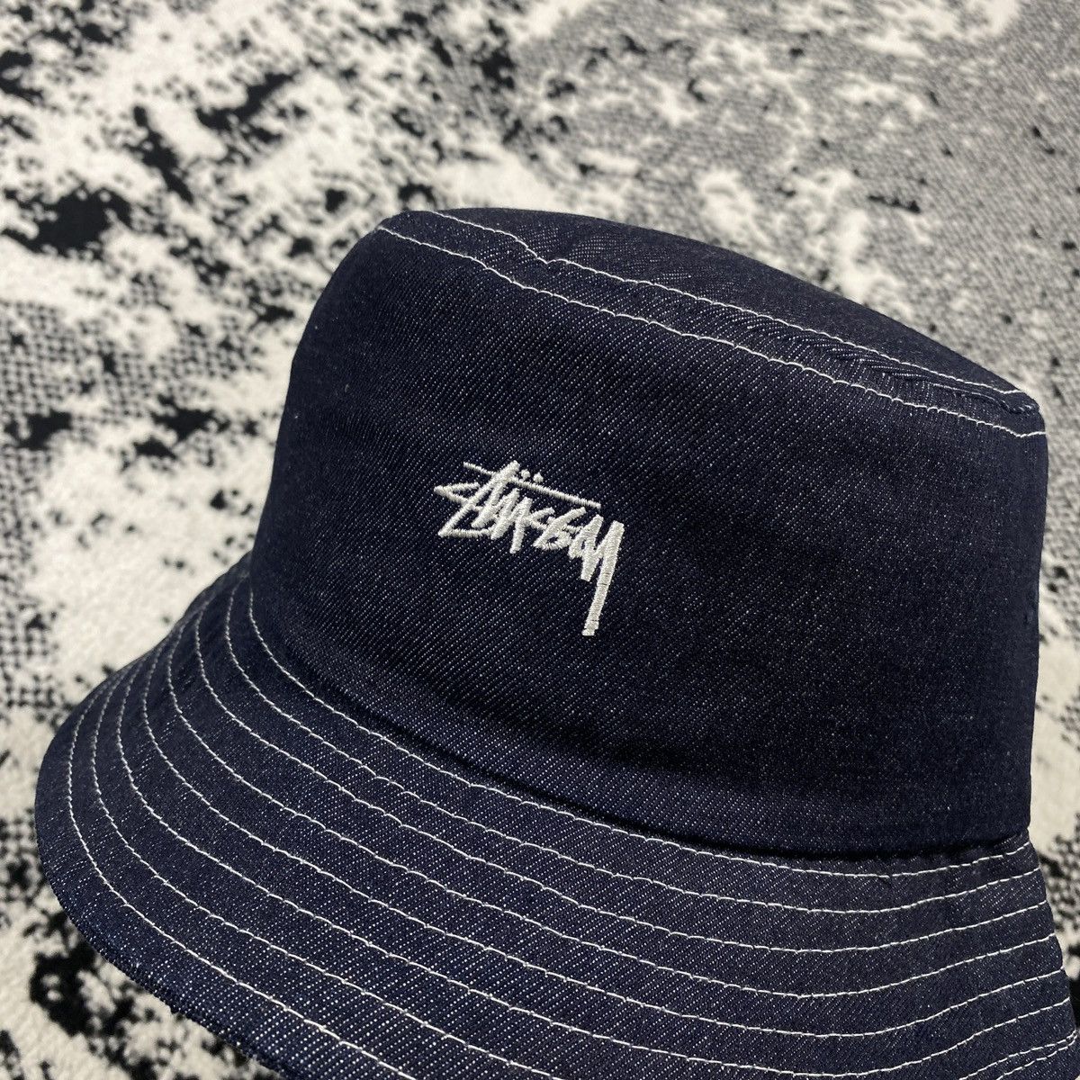 Stussy STUSSY BUCKET HAT CONTRAST STITCH INDIGO Size ONE SIZE - 2 Thumbnail
