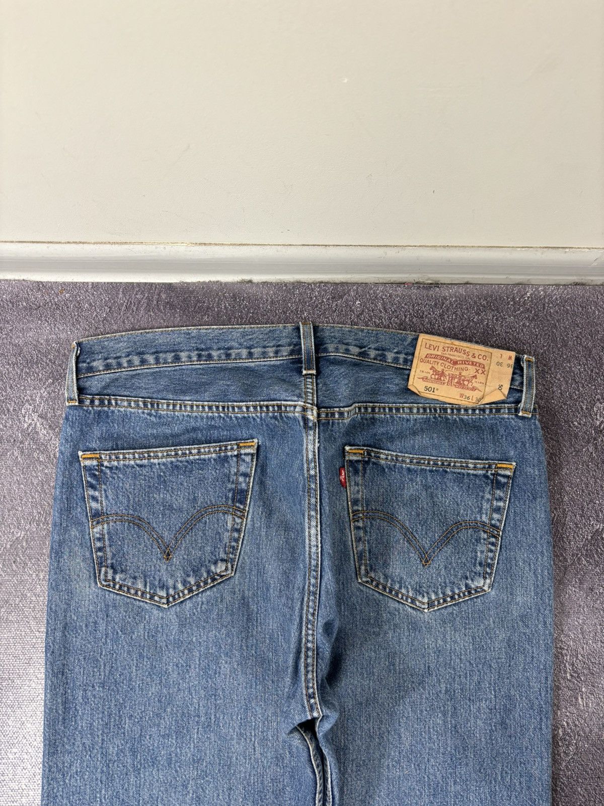 Levi's Vintage Levi’s 501 Akira 1/1 Handmade Custom Denim Jeans Size US 36 / EU 52 - 15 Thumbnail