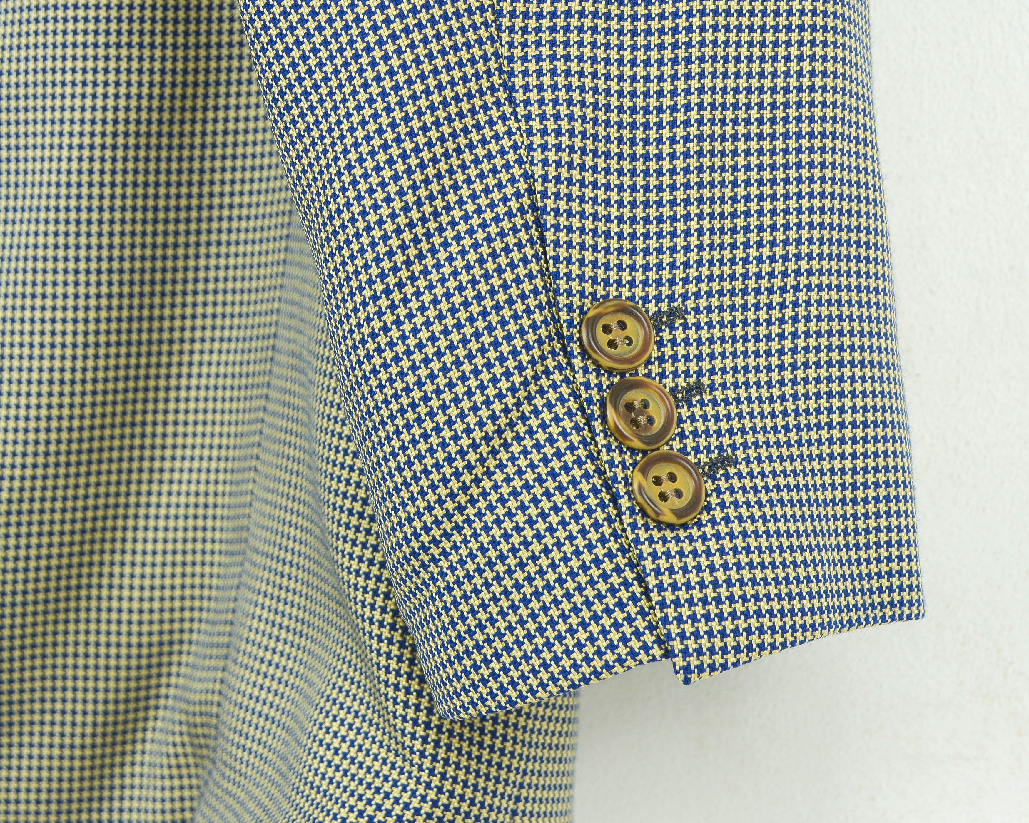 Other BONACELLI UK 44 US Blazer EU 54 Jacket Houndstooth XL Wool Size 44R - 8 Thumbnail