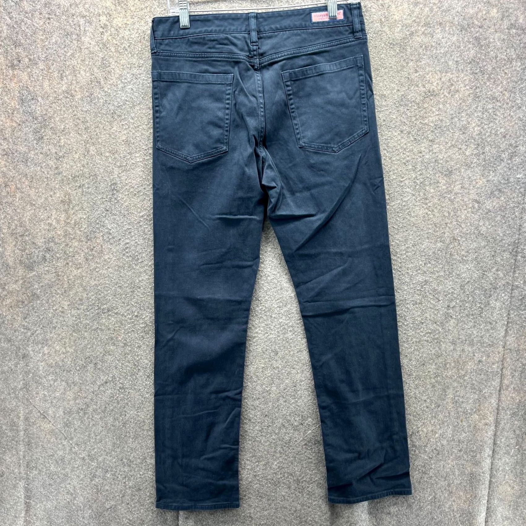 Vineyard Vines Vineyard Vines Pants Men 30x30 Flat Front Chino Cotton Canvas Blue Navy Slit Pocket Regular 30 Inseam Casual Formal Workwear Button Front Size US 30 / EU 46 - 2 Thumbnail