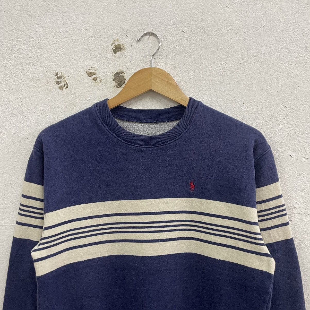 Polo Ralph Lauren × Vintage 🔥Vintage Polo Ralph Lauren Small Pony Logo Stripe Sweatshirt Size US S / EU 44-46 / 1 - 3 Thumbnail