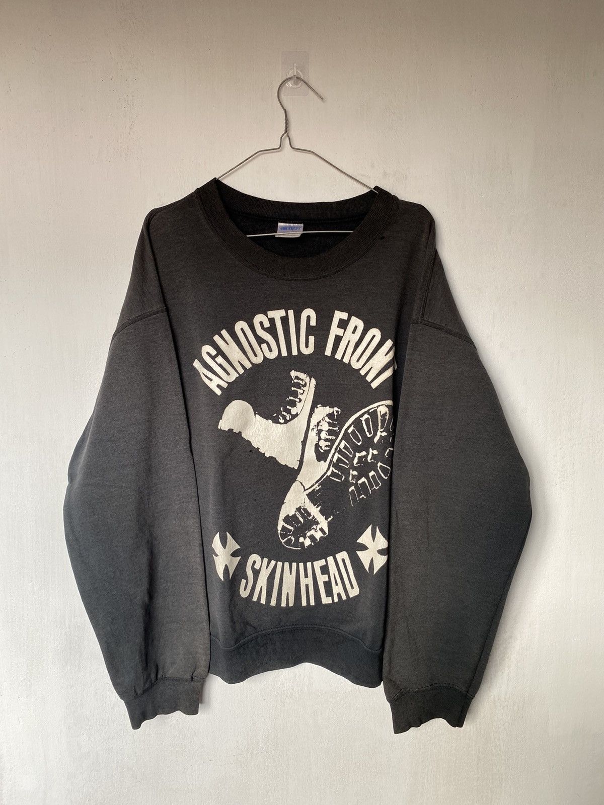 Band Tees × Vintage 00s Agnostic Front Skinhead Sweatshirt Size US M / EU 48-50 / 2 - 1 Thumbnail