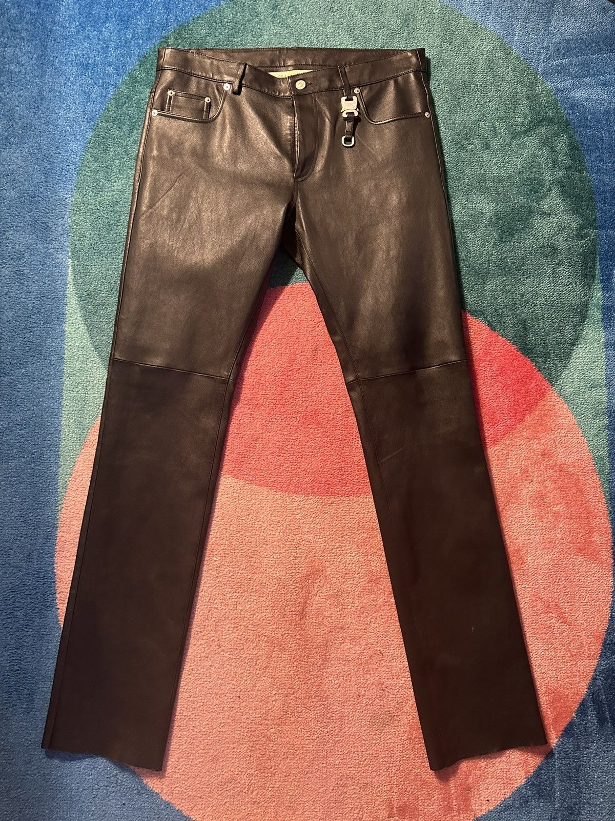 1017 ALYX 9SM × Alyx 1017 Alyx 9SM Black Buckle Leather Pants Size US 34 / EU 50 - 1 Thumbnail