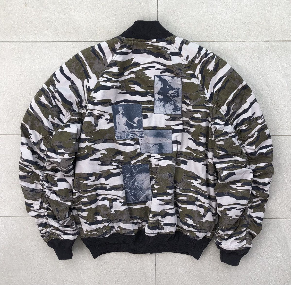Japanese Brand VTG Divided Camo Bomber Jacket Raf Simons Archive Inspired Size US XL / EU 56 / 4 - 7 Thumbnail