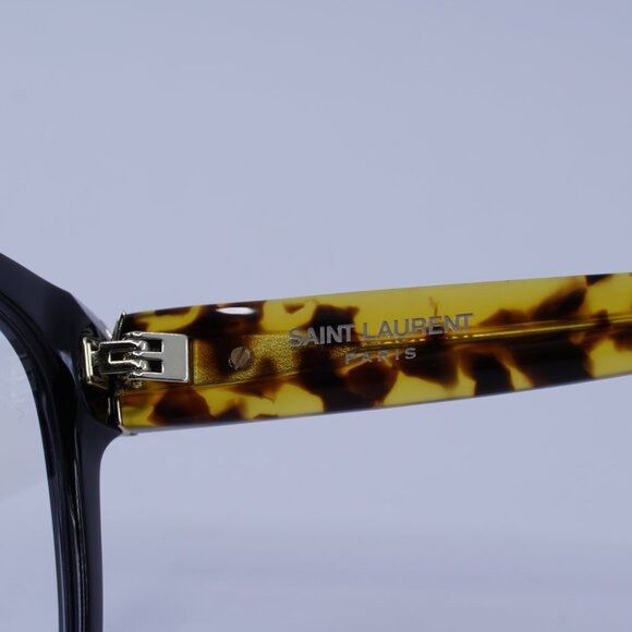 Saint Laurent Paris Saint Laurent SLM97 008 Eyeglasses Black Havana 54mm Square Size ONE SIZE - 8 Thumbnail