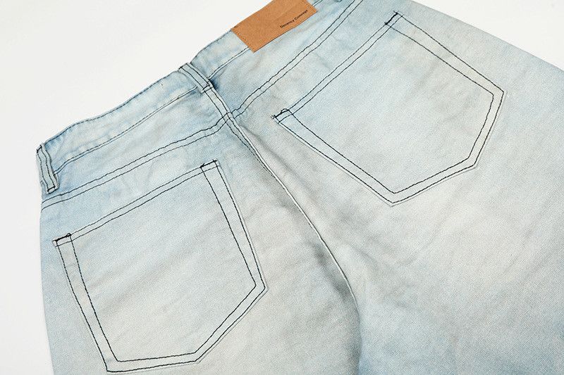 Jean American retro whiskering blue washed jeans for men Size US 32 / EU 48 - 4 Thumbnail
