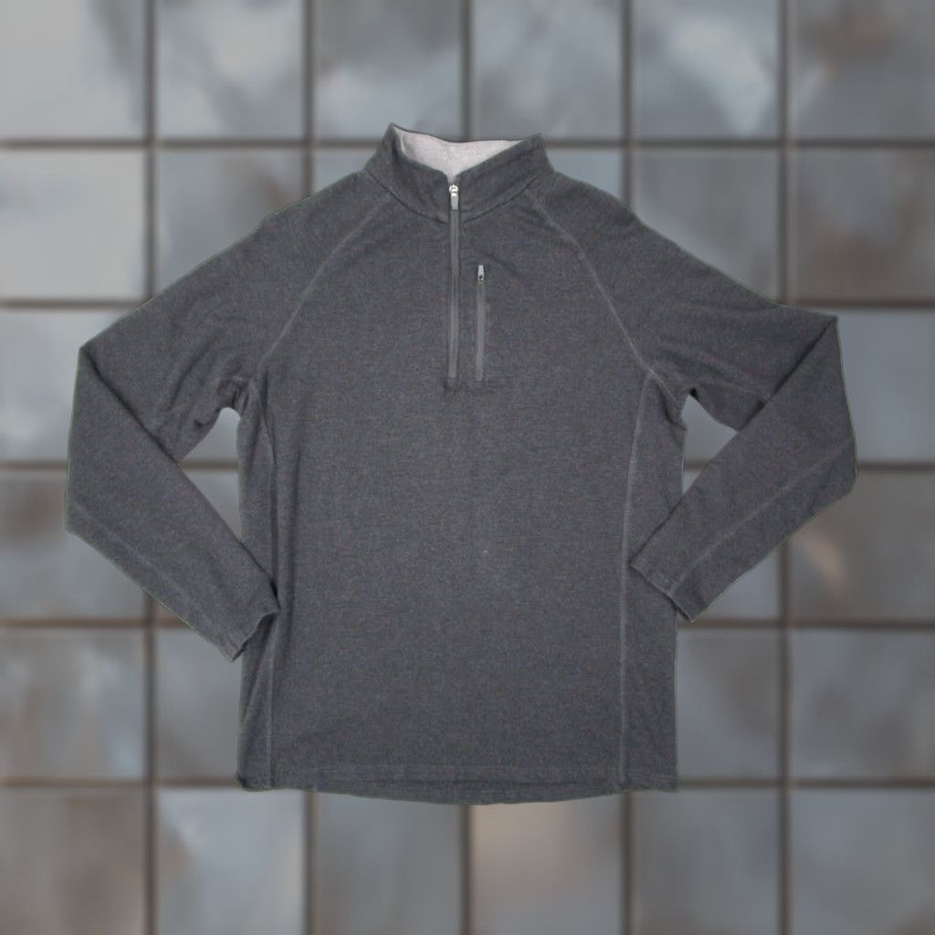 Vintage Free Fly Men's Large Gray 1/4 Zip Pullover Sweater Bamboo Blend Long Sleeve Hiking Workwear Size US L / EU 52-54 / 3 - 1 Thumbnail