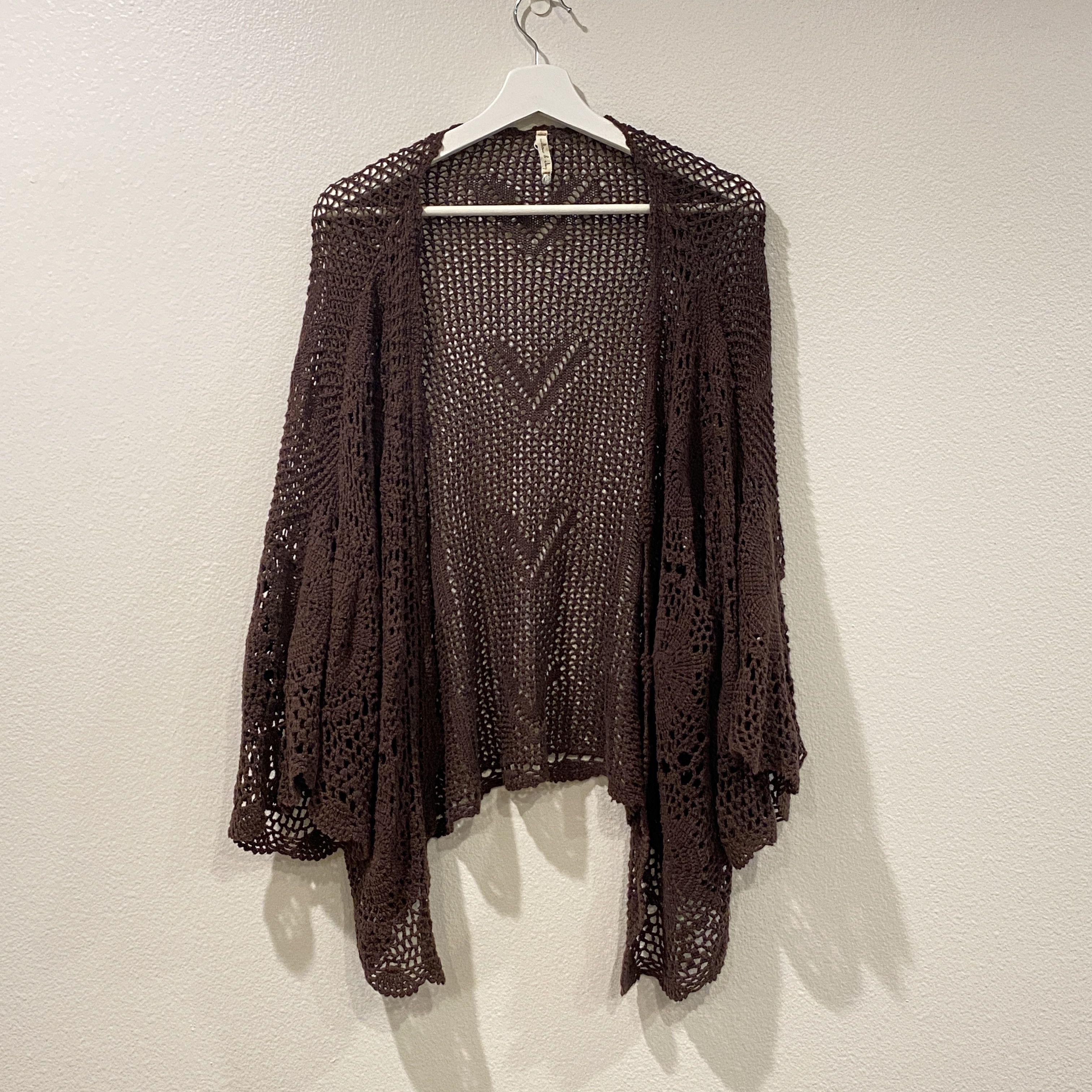 Other Boho Crochet Open Cardigan Sweater – Willow & Clay Size L / US 10 / IT 46 - 3 Thumbnail