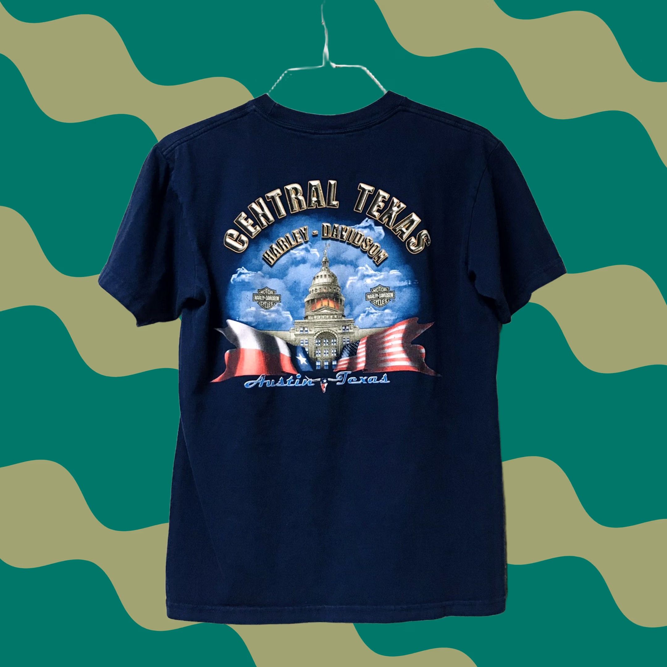 Harley Davidson Harley-Davidson Men T-Shirt Austin Texas USA Capitol Motorcycle Graphic M Blue Short Sleeve Crew Neck Size US M / EU 48-50 / 2 - 1 Thumbnail