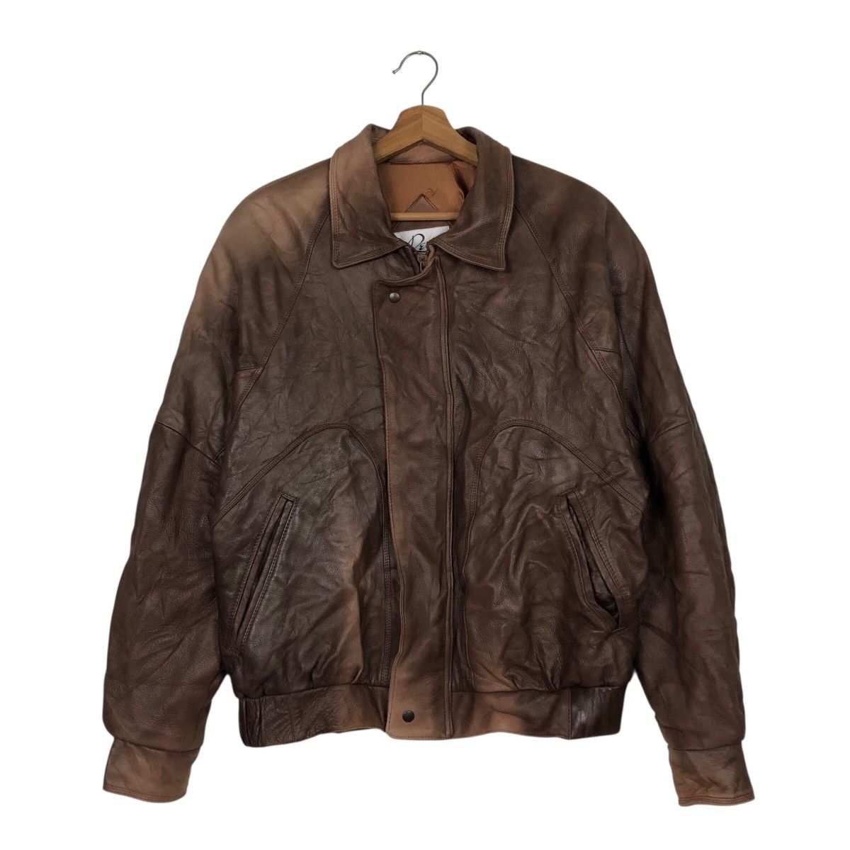 Japanese Brand Vintage Fly Bomber Leather Jacket Remy Blanket Issey Miyake Size US M / EU 48-50 / 2 - 2 Thumbnail