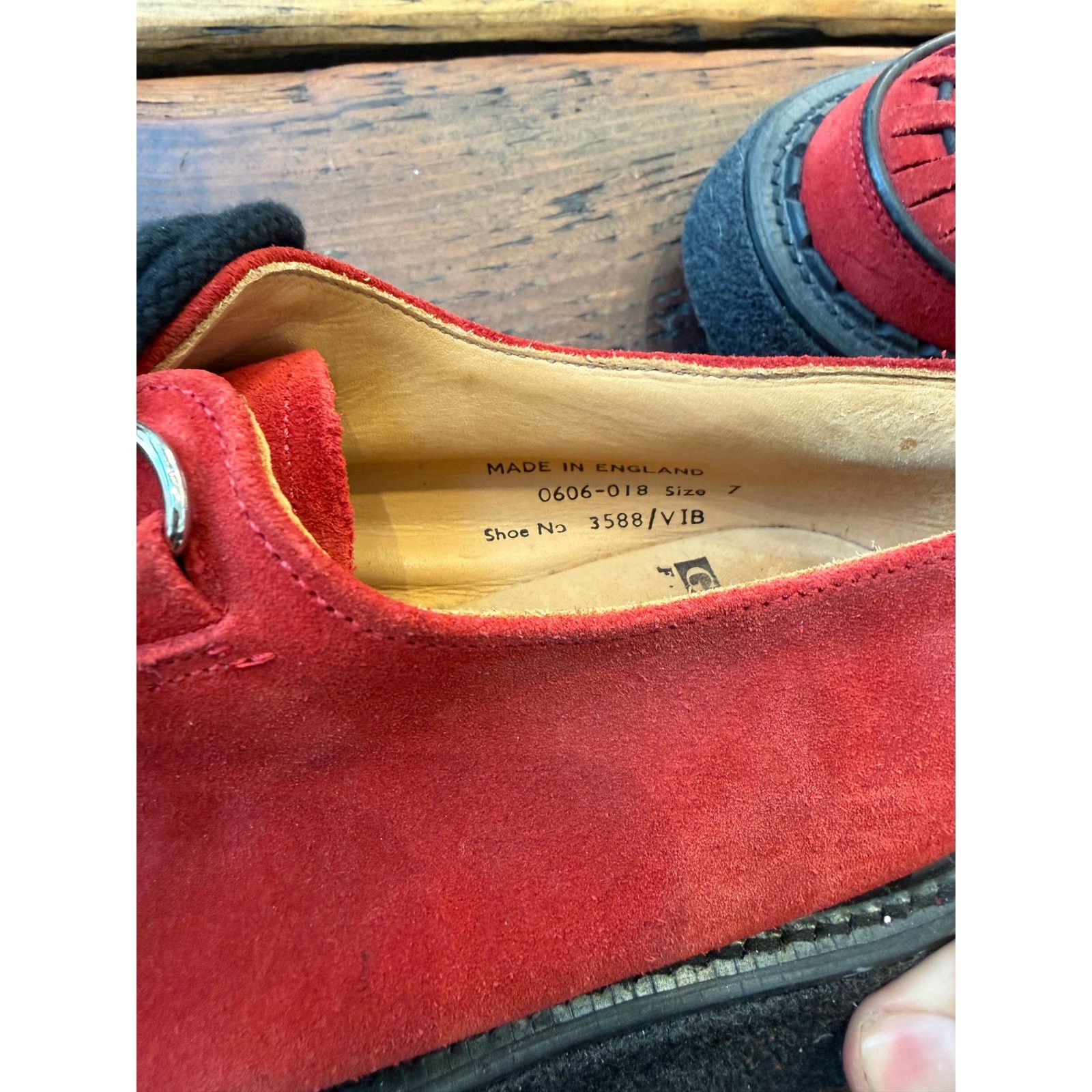 George Cox George Cox 3588 VI D Ring Gibson Skipton Red Suede Creepers Size US 8 / EU 41 - 3 Thumbnail
