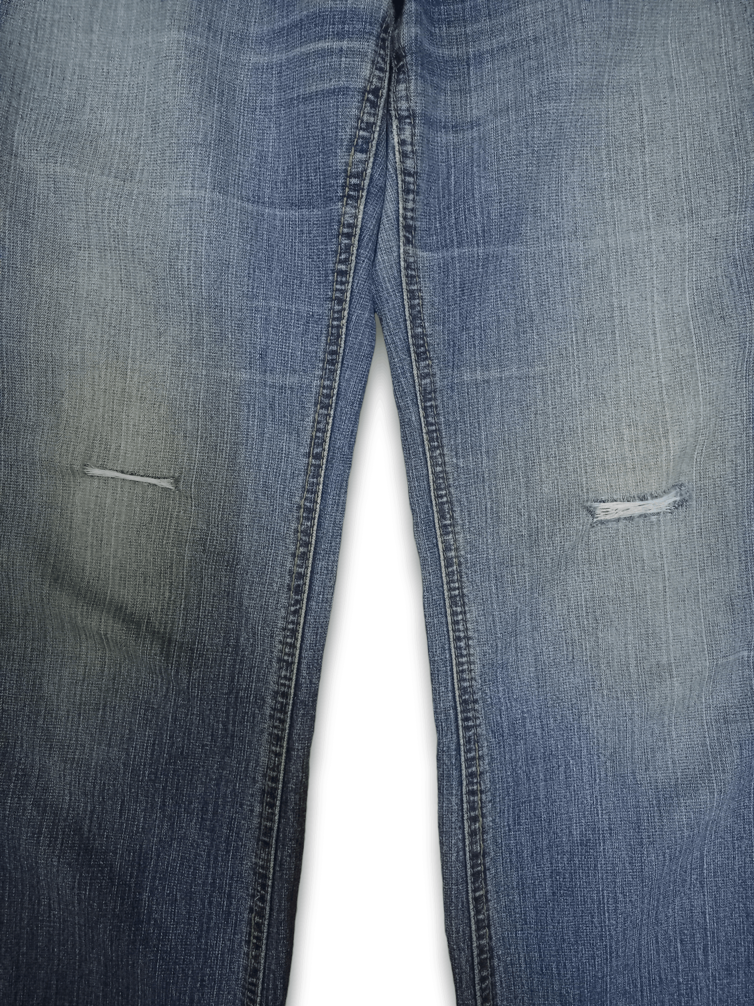 Japanese Brand SALES 🔥 Vintage Japanese Blue Wash Flares Distressed Denim Size US 30 / EU 46 - 6 Thumbnail