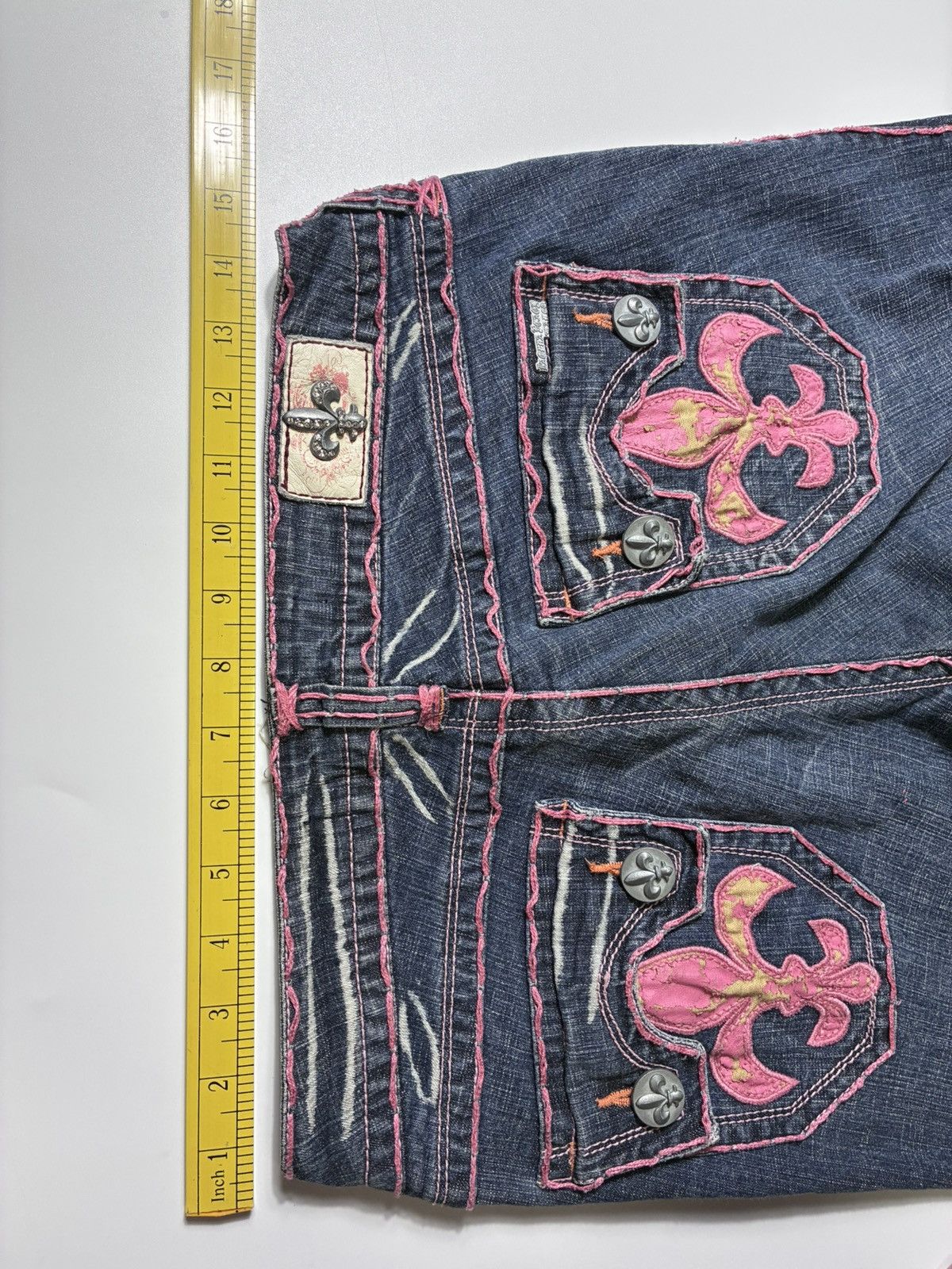 Other VINTAGE LAGUNA BEACH PINK Y2K 2000s DENIM JEANS Size 30" / US 8 / IT 44 - 9 Thumbnail