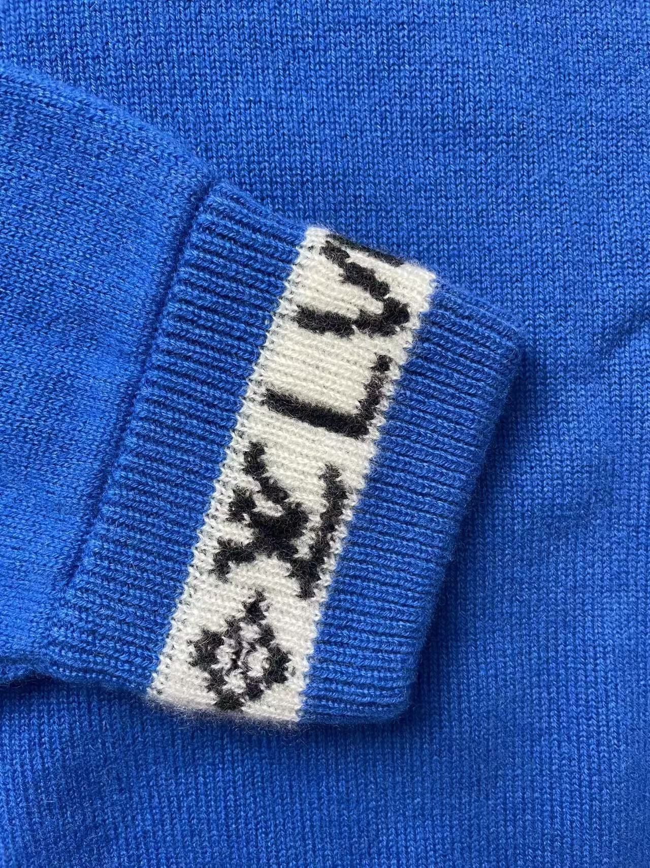 Louis Vuitton Louis Vuitton Blue LV Cuffs Cashmere Crewneck Size XS / US 0-2 / IT 36-38 - 5 Thumbnail