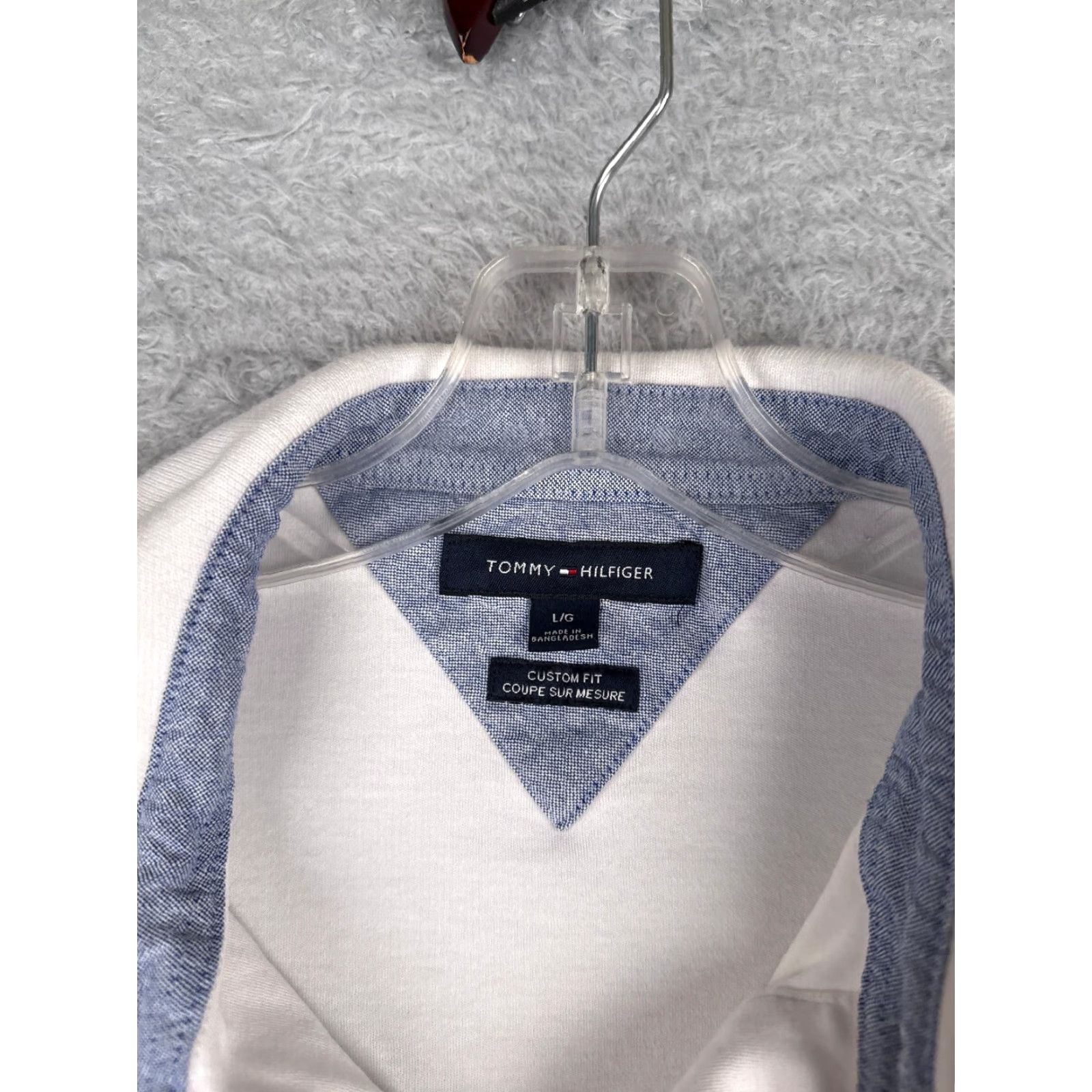 Tommy Hilfiger Tommy Hilfiger Slim Fit Polo Shirt Men Large White 100% Cotton Activewear Logo Size US L / EU 52-54 / 3 - 7 Thumbnail