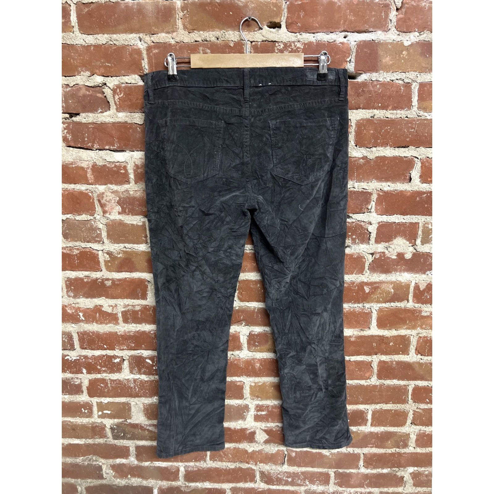 Calvin Klein Calvin Klein Womens Pants Black Corduroy Straight 12 Regular 27in Inseam Size 34" / US 12 / IT 48 - 2 Thumbnail