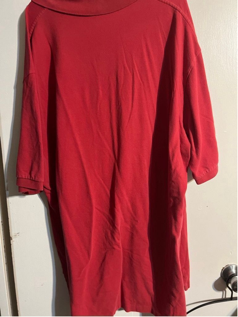 Polo Ralph Lauren Men's Polo Ralph Lauren Red 3XLT Polo Shirt with Purple Logo Size US XXL / EU 58 / 5 - 2 Thumbnail