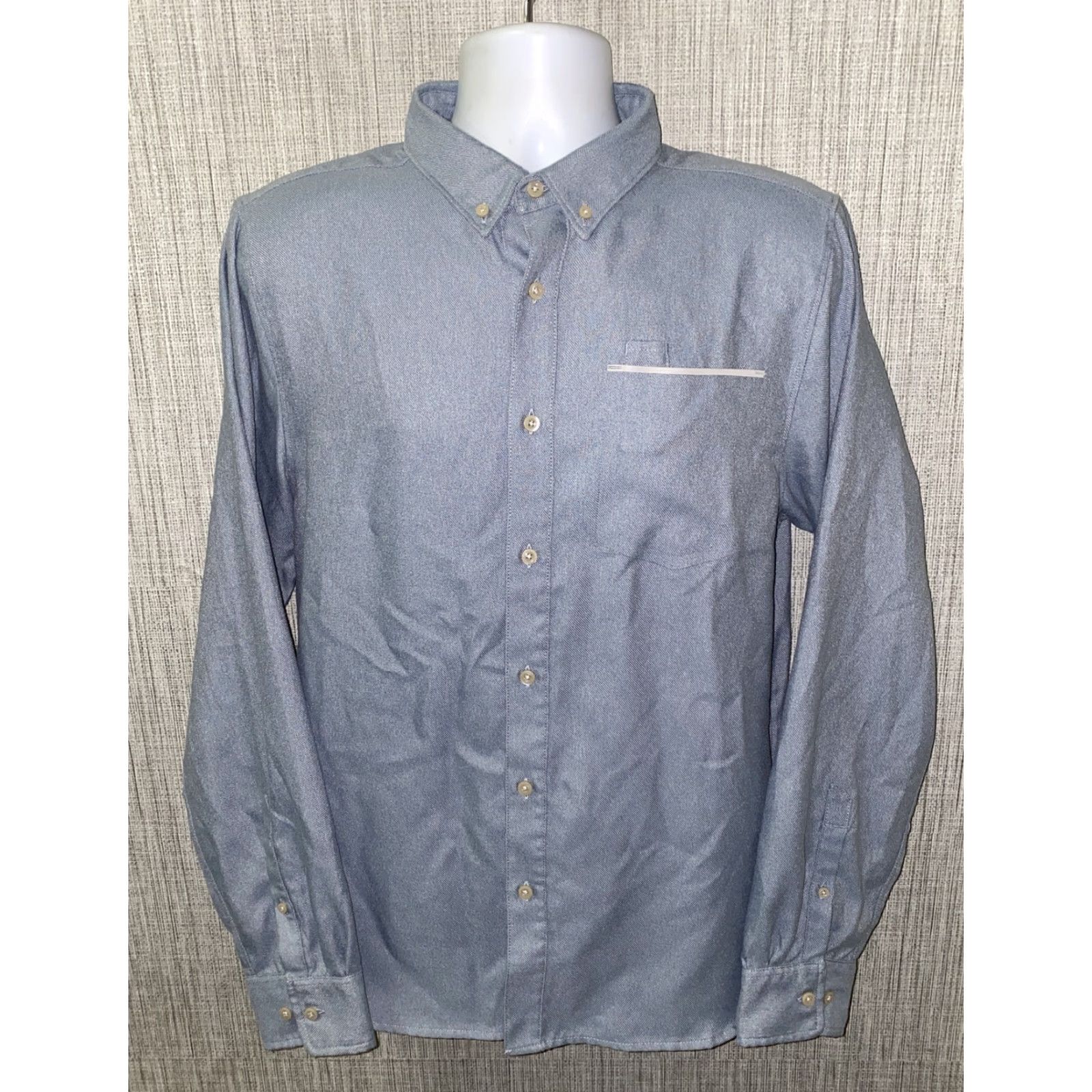 The North Face The North Face Mens Blue Long Sleeve Button Front Shirt M Regular Button-Up Collared Shirt Size US M / EU 48-50 / 2 - 2 Thumbnail