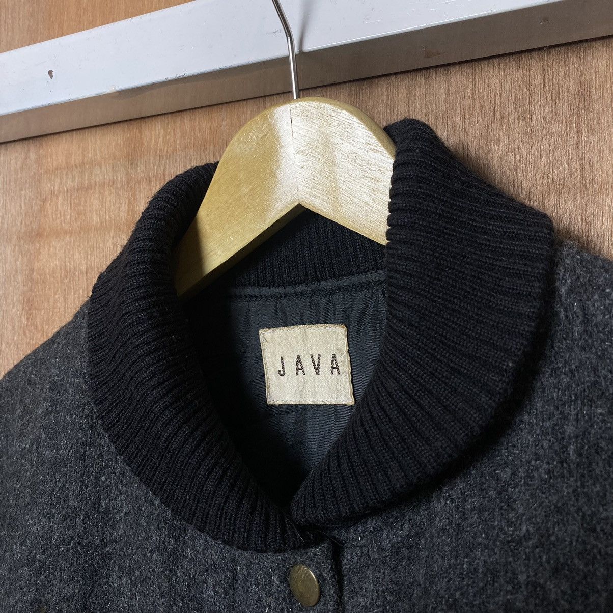Designer × Japanese Brand Java Wool Jackets Unique Collar Size US L / EU 52-54 / 3 - 7 Thumbnail