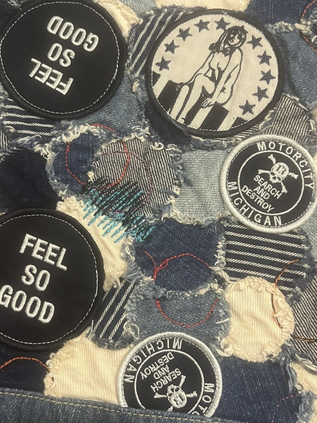 Hysteric Glamour Hysteric Glamour Naked Pin Up Girl Patchwork Selvedge Jeans Size US 32 / EU 48 - 14 Thumbnail
