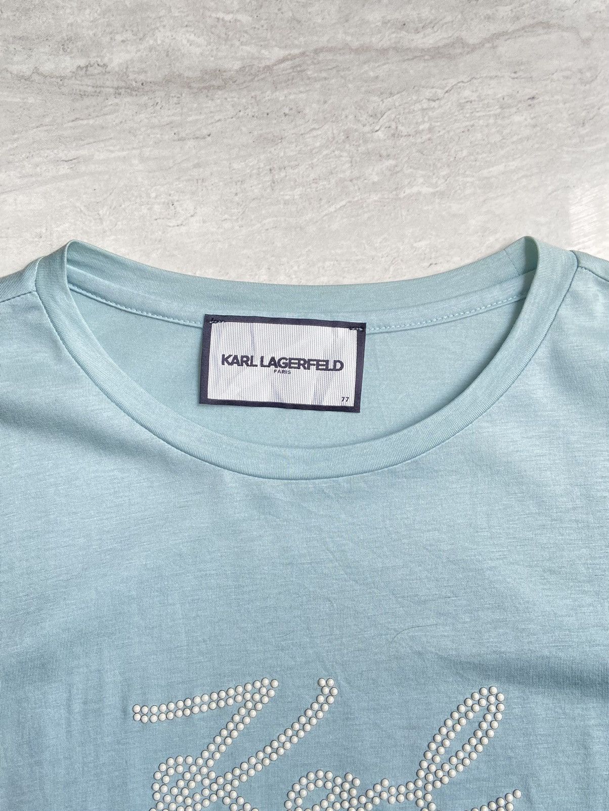 Karl Lagerfeld KARL LAGERFELD Blue T-shirt Size US S / EU 44-46 / 1 - 10 Thumbnail