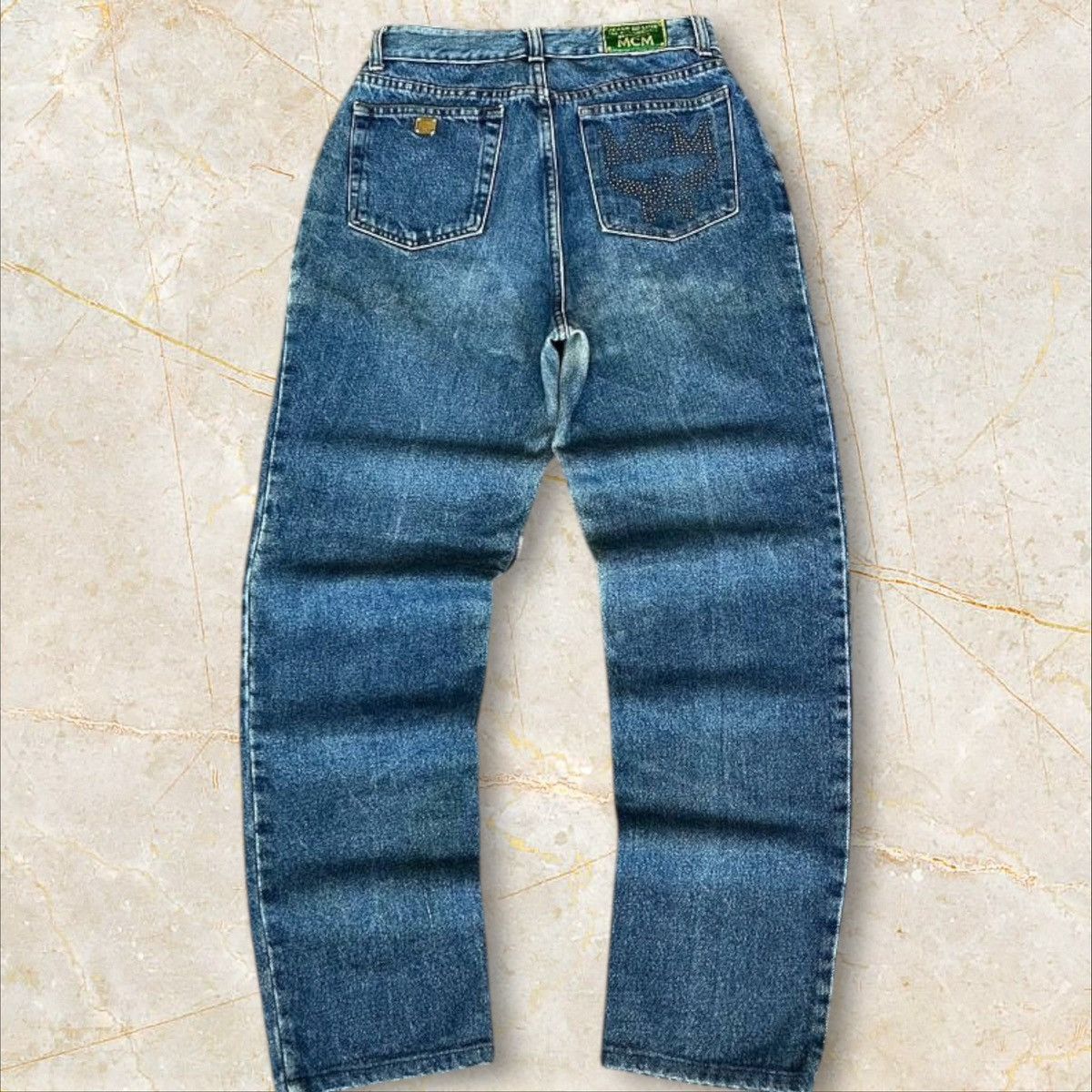 MCM MCM italy logo big couture baggy straight jeans archive rare Size 26" / US 2 / IT 38 - 2 Thumbnail
