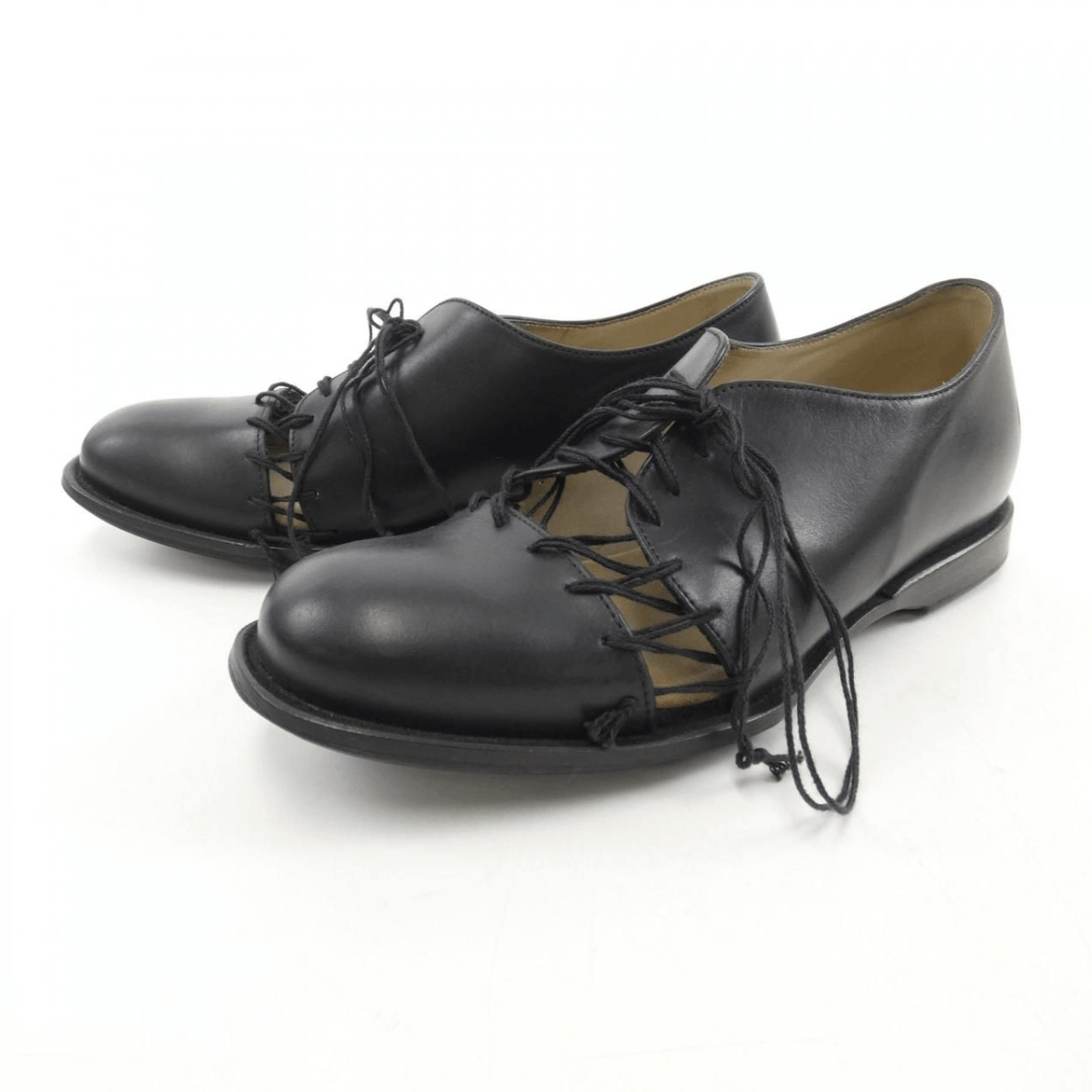 Cherevichkiotvichki Compiled Leather Shoes in Black, Women's (Size 5)