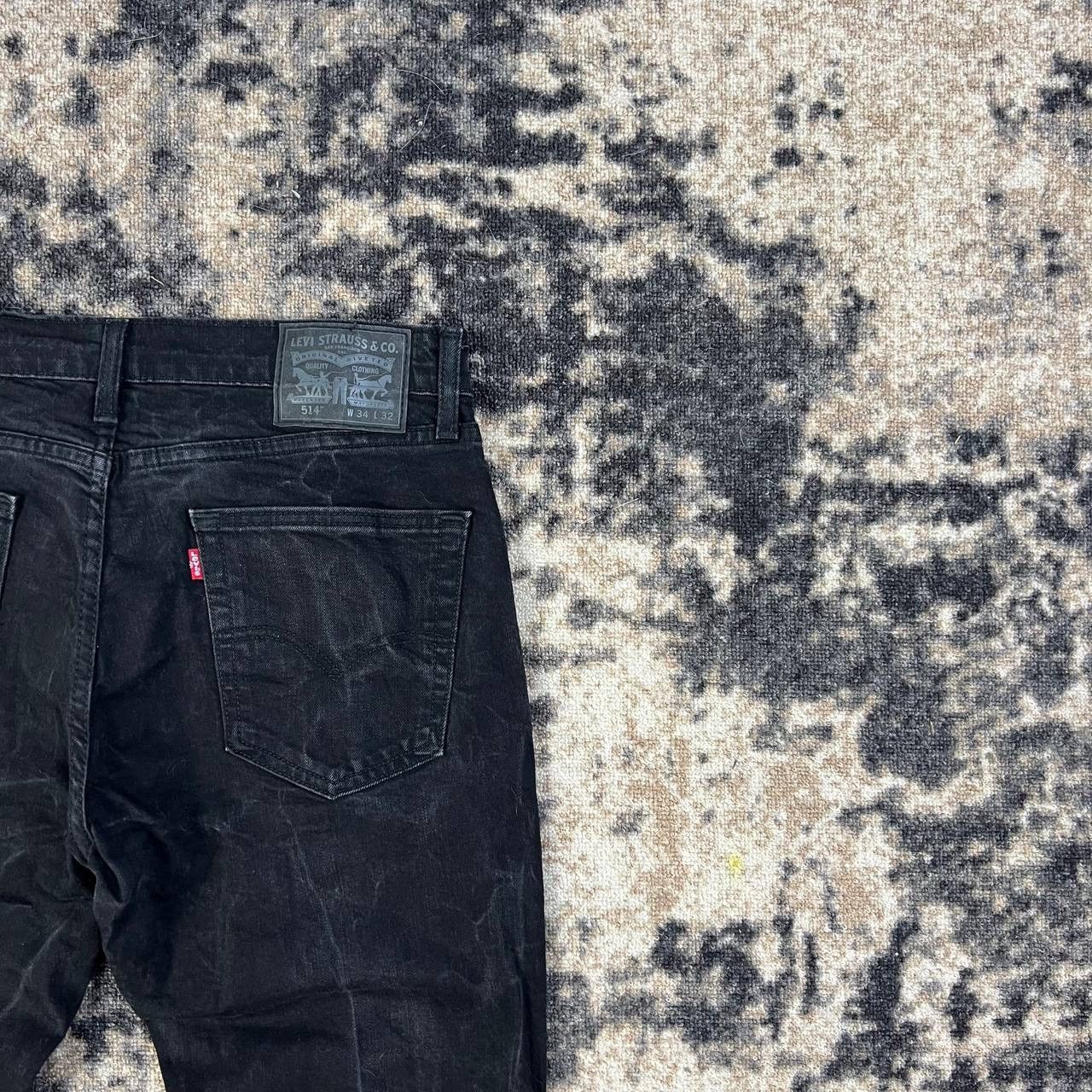Levi's 514 Levis Vintage Y2K Black Washed Denim Jeans Size US 34 / EU 50 - 3 Thumbnail