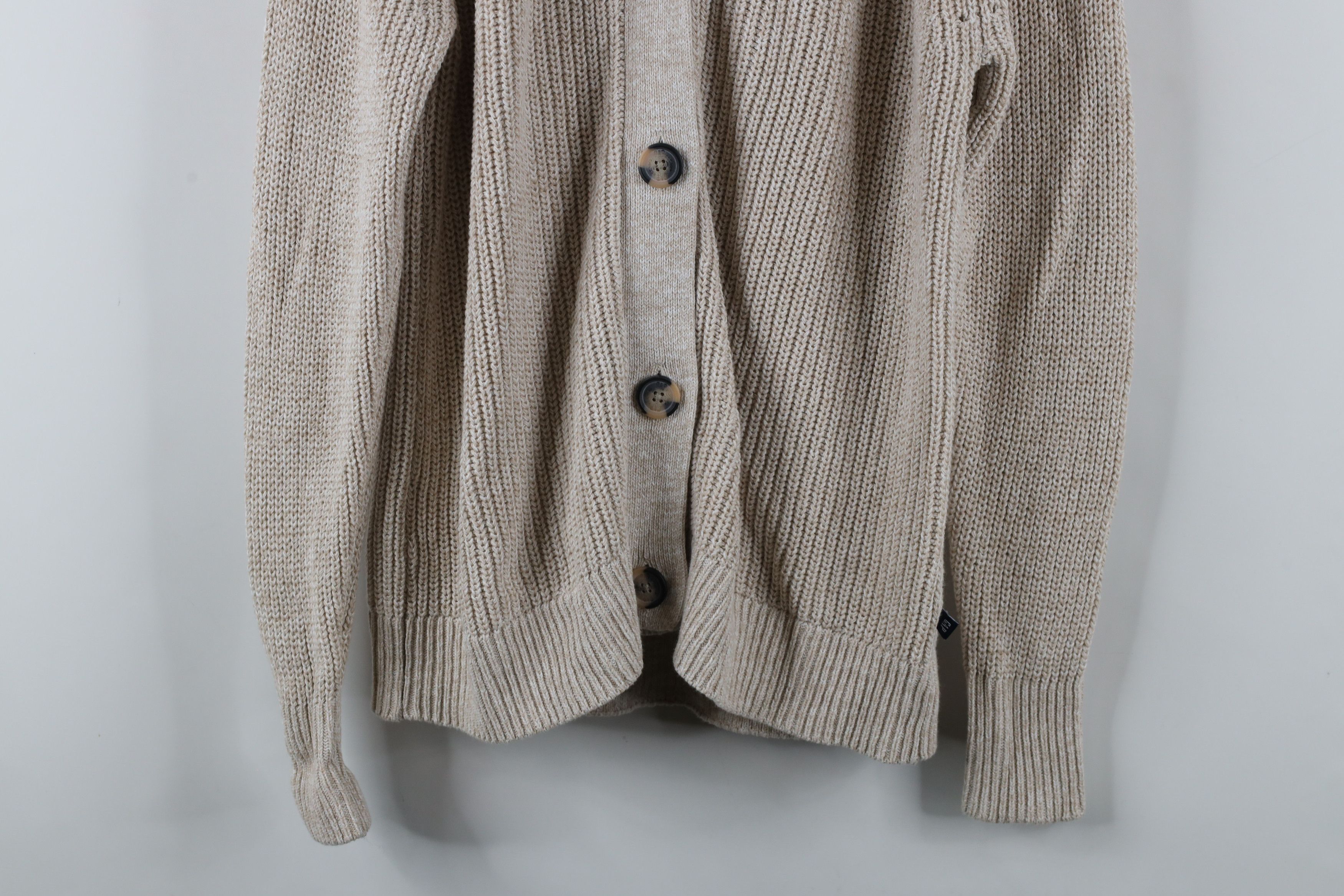 Gap × Vintage Vintage Gap Big Button Chunky Ribbed Knit Cardigan Sweater Size L / US 10 / IT 46 - 3 Thumbnail