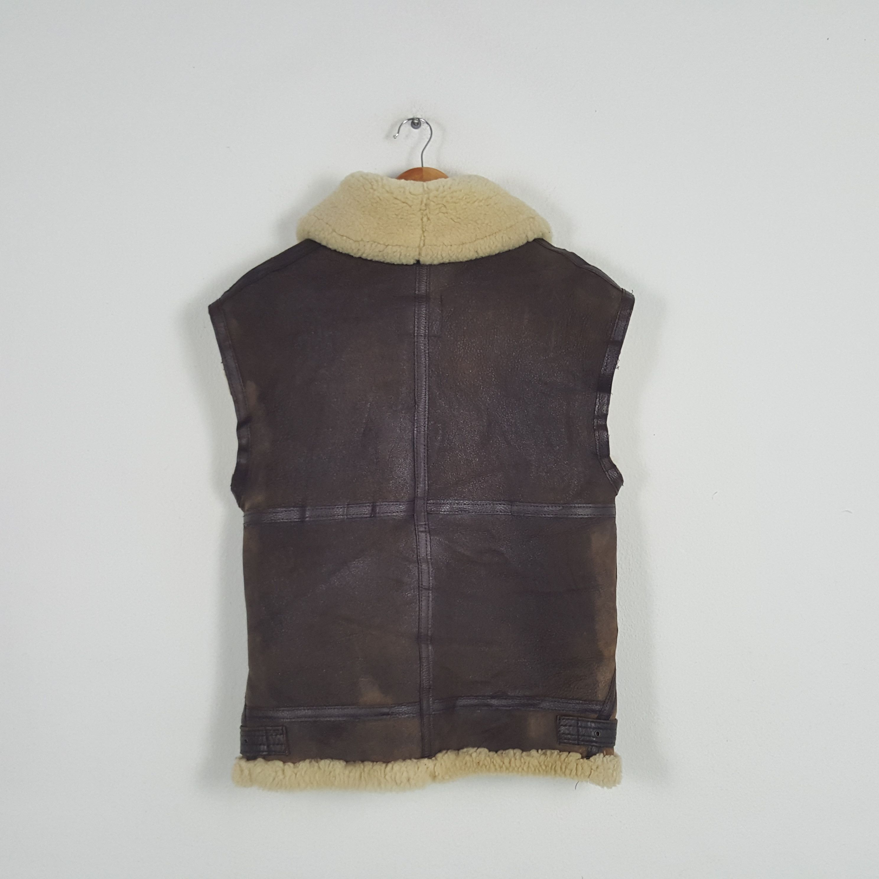 Avirex × Vintage Vintage Avirex Leather Fur Winter Vest Jacket Size US S / EU 44-46 / 1 - 3 Thumbnail