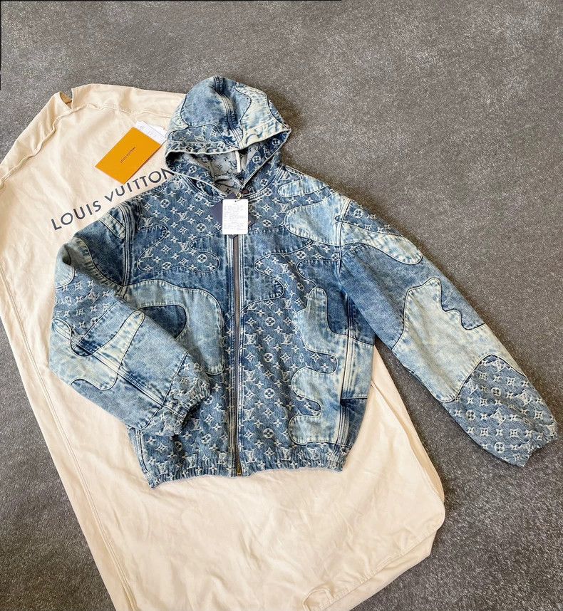 Louis Vuitton Denim Jacket with Hood - dmc