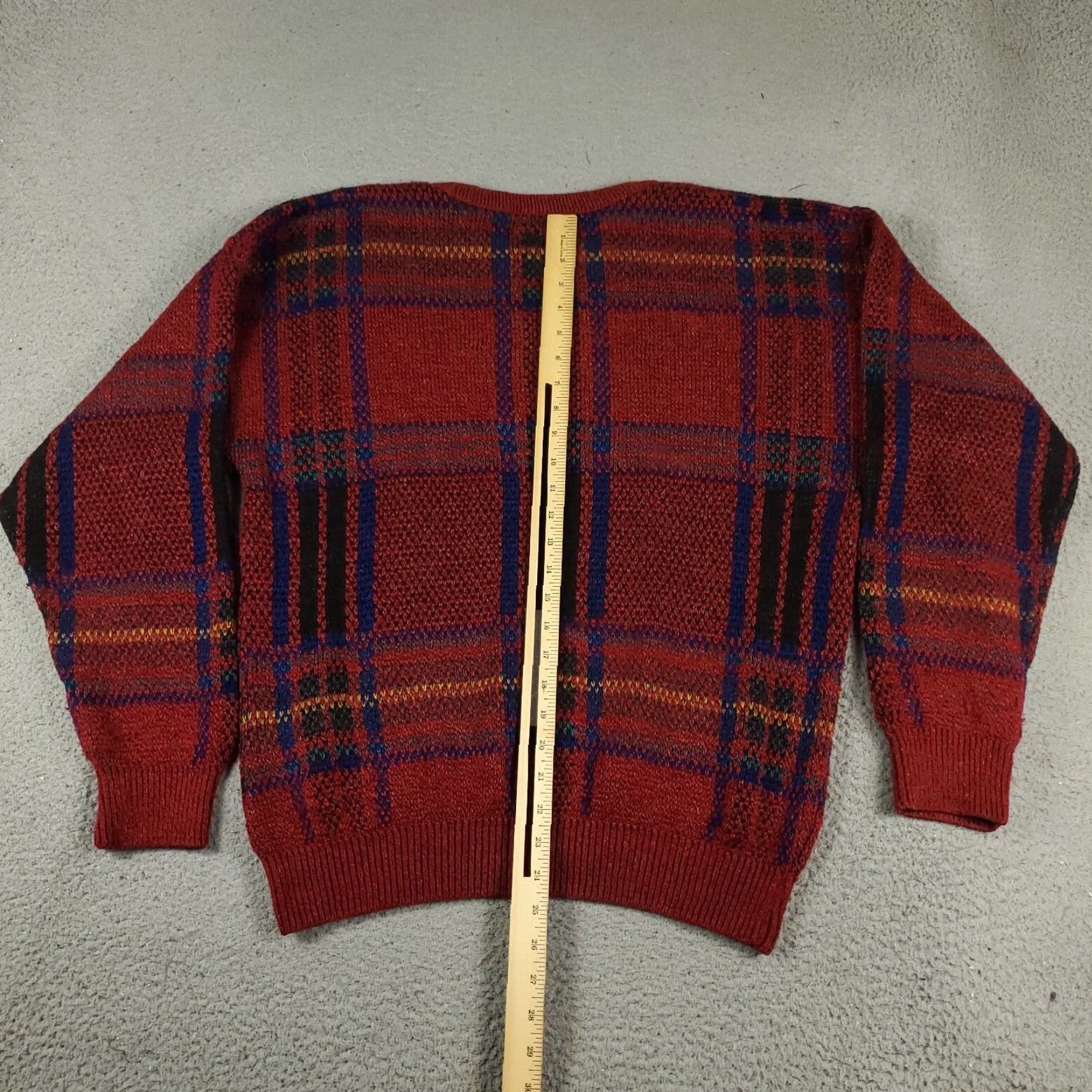 Jantzen Jantzen Mens Large Red Plaid Sweater Vintage USA Casual Pullover Size US L / EU 52-54 / 3 - 5 Thumbnail