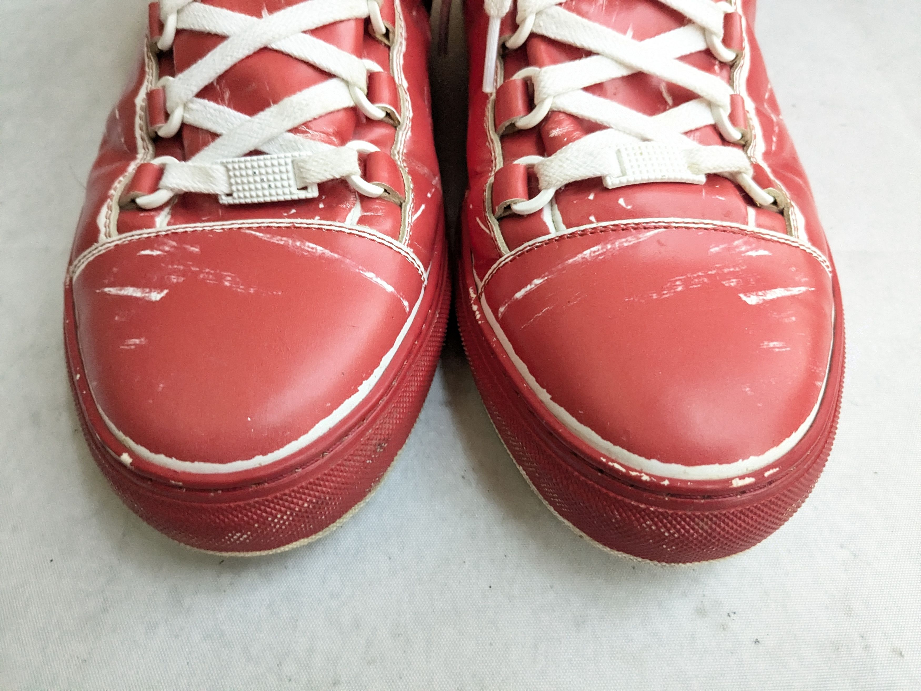 Balenciaga Balenciaga Arena Sneakers Red White 10 High Tops Leather Size US 10 / EU 43 - 3 Thumbnail