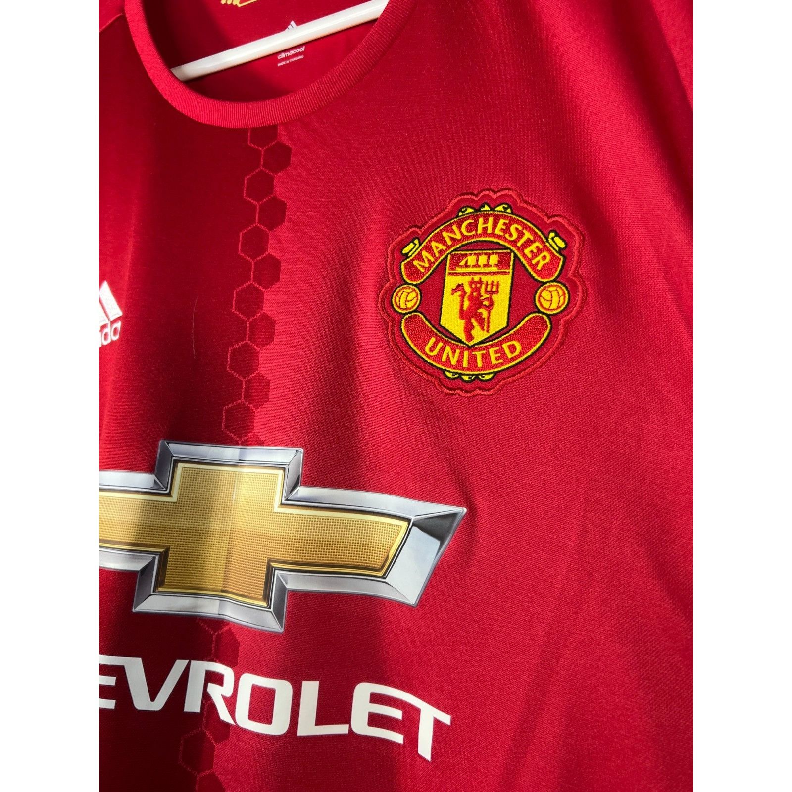 Adidas Adidas Manchester United 2016-17 Authentic Home Shirt Mens s Size US XL / EU 56 / 4 - 3 Thumbnail