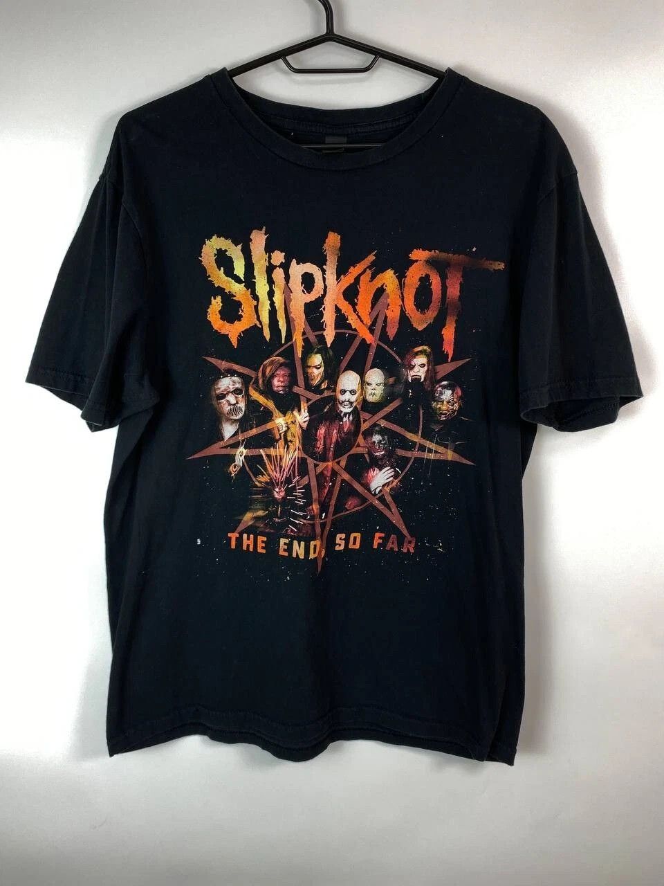 Gildan Slipknot 'The End, So Far Group Photo' Black T-Shirt Size M Size US M / EU 48-50 / 2 - 1 Thumbnail