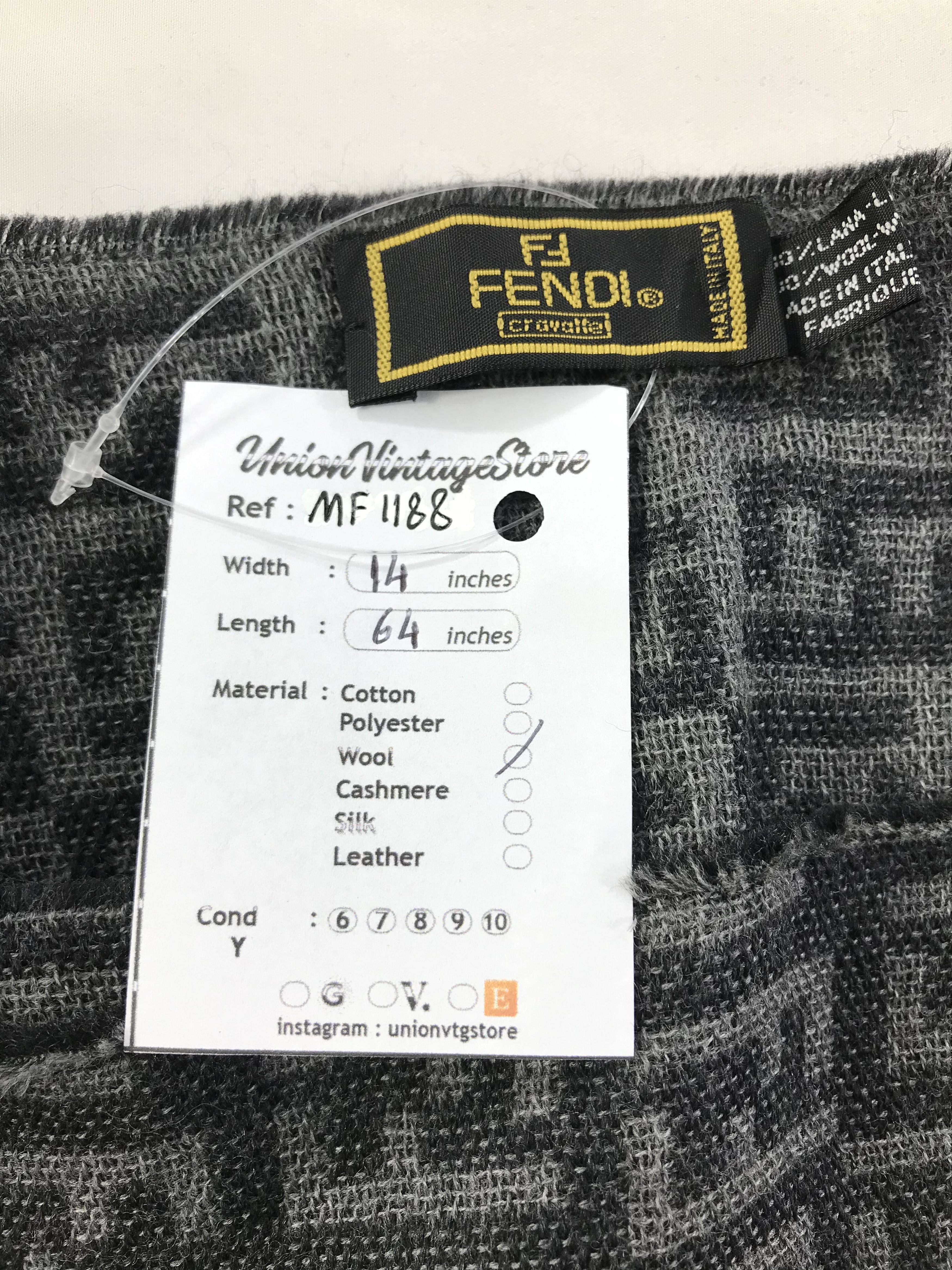Fendi Vintage Fendi Scarf/Muffler/Neckwear MF1188 Size ONE SIZE - 4 Thumbnail