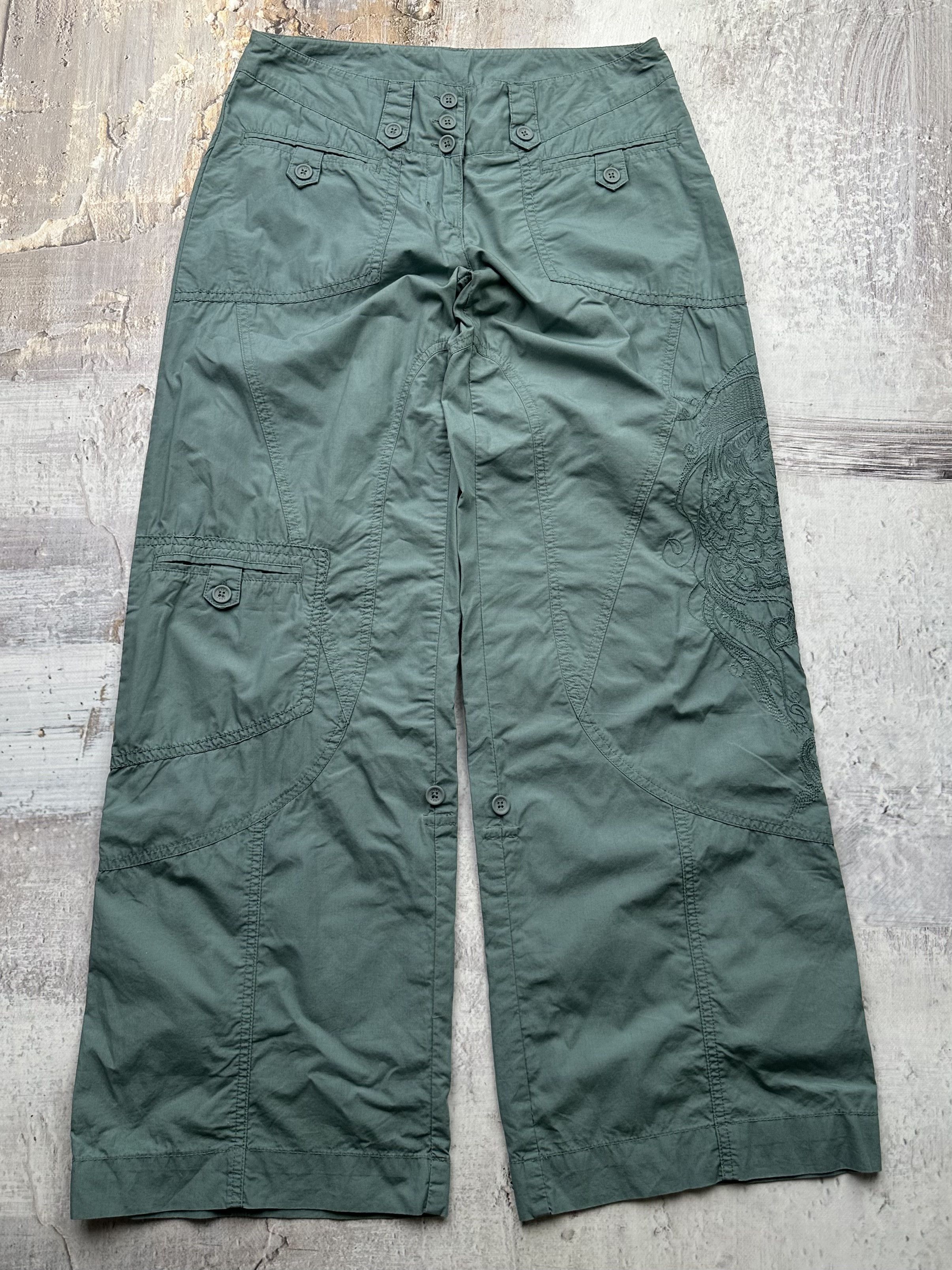 Vintage Cargo Pants Style Wide Leg Trousers Pockets Oversized Streetwear Pants