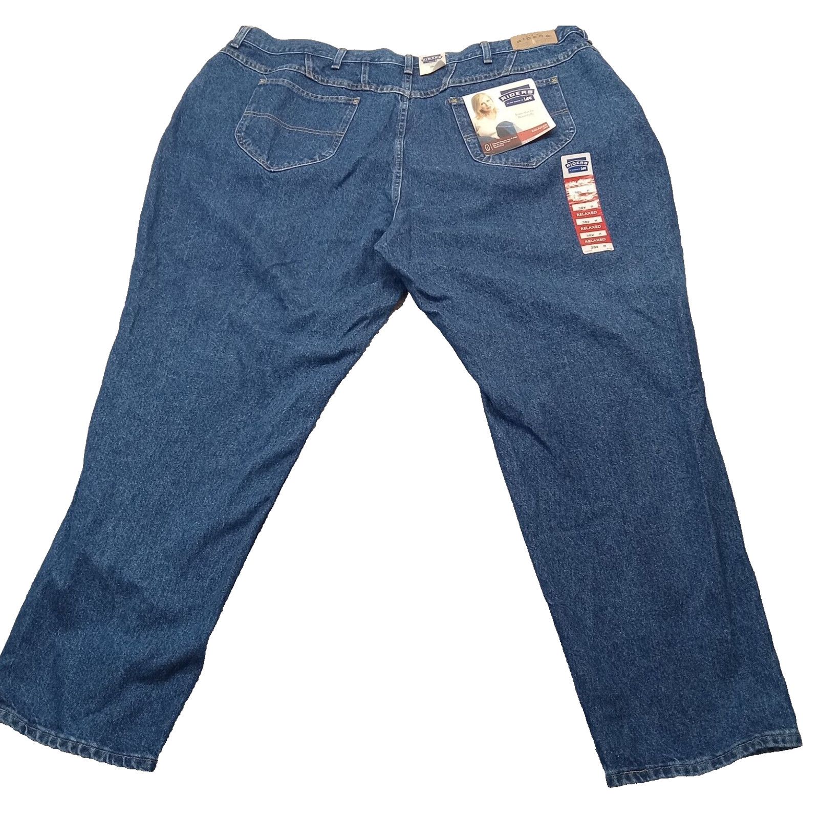 Lee New Lee Rider Jeans 30W Women's 50 X 32 High Rise Blue Denim Size 38" / US 16 / IT 52 - 2 Thumbnail