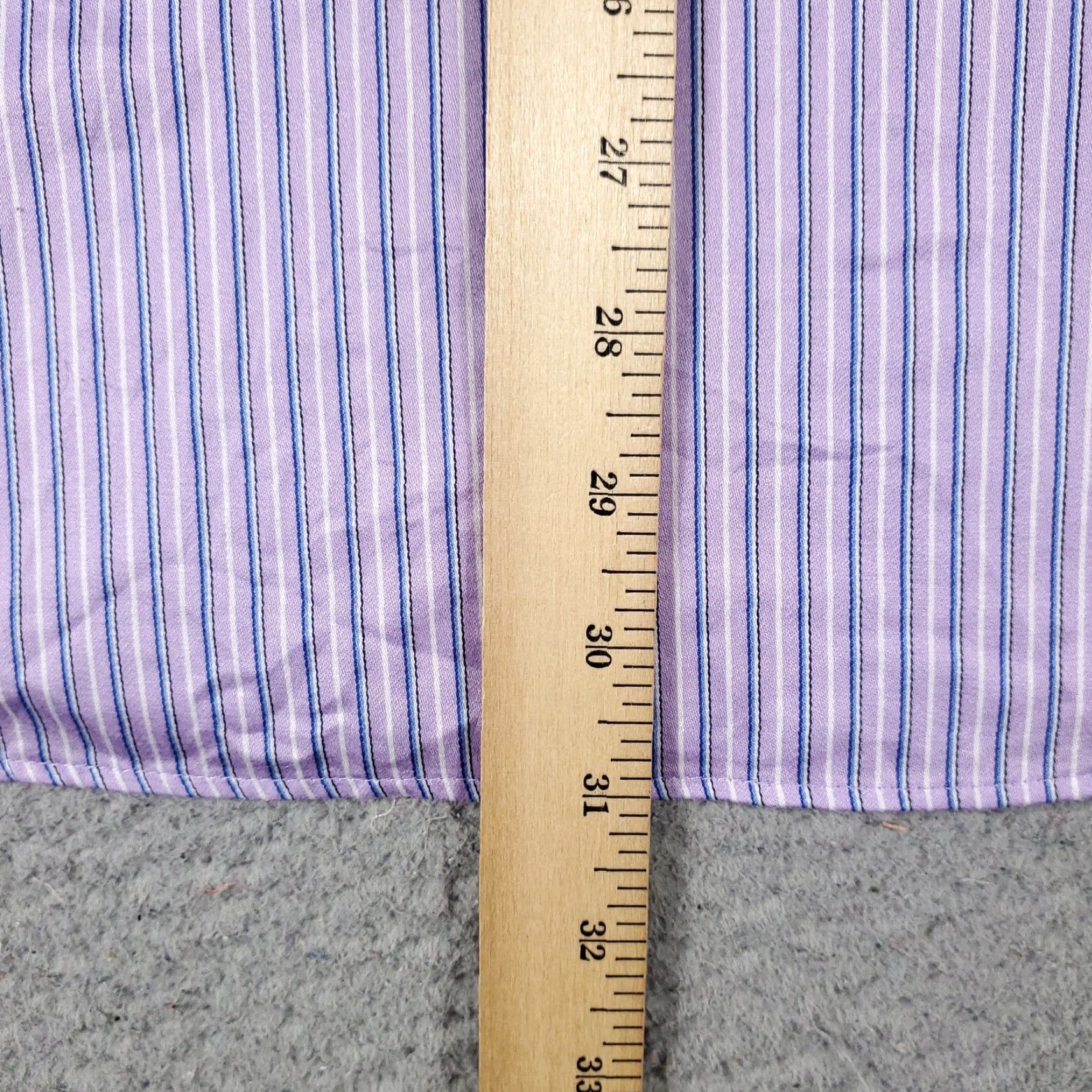 BUGATCHI Bugatchi Uomo Shirt Men's Medium Purple Striped Button-Up Long Sleeve Casual Workwear Size US M / EU 48-50 / 2 - 5 Thumbnail