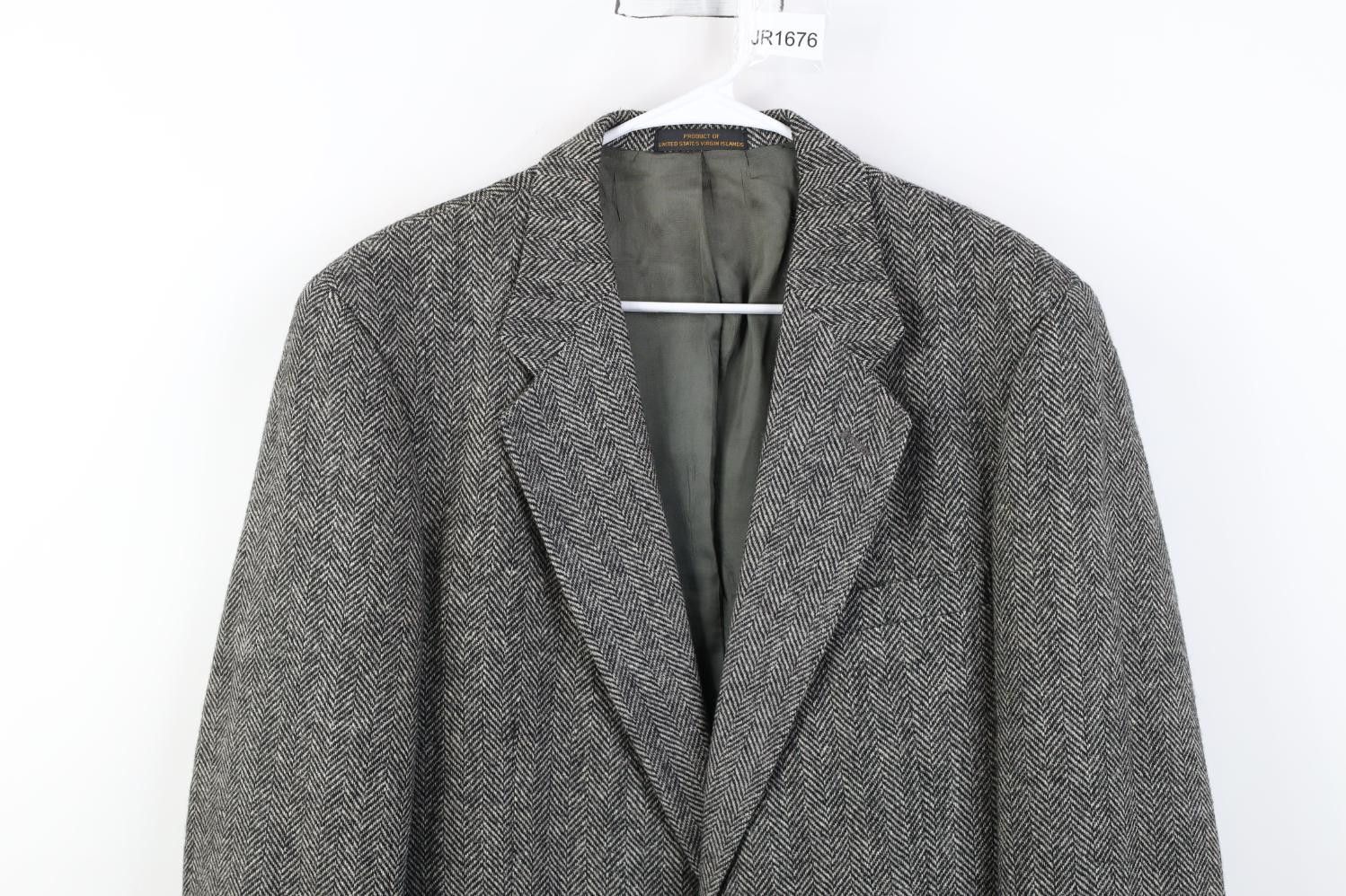 Vintage Vintage 90s Streetwear Herringbone Suit Coat Blazer Jacket Size US XL / EU 56 / 4 - 2 Thumbnail