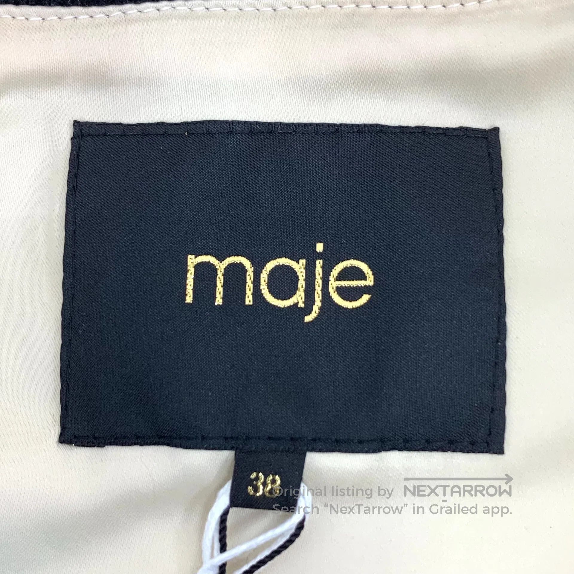 Maje maje Contrast Small Bird Floral Embroidered Stand Collar Z Size XS / US 0-2 / IT 36-38 - 5 Thumbnail