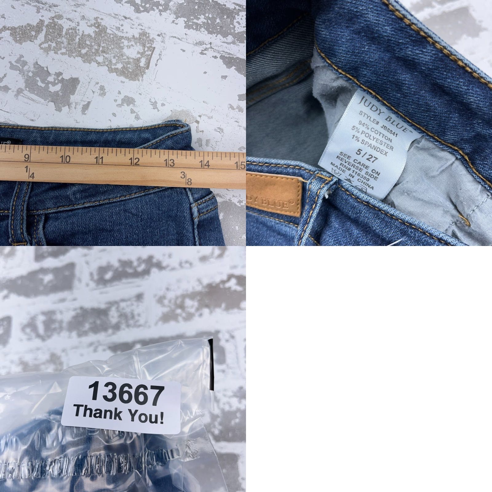 Vintage Judy Blue Jeans Women 5 27 Skinny Fit Crop Med Wash Faded Pants Stretch Ladies Jeans Size 27" / US 4 / IT 40 - 9 Thumbnail
