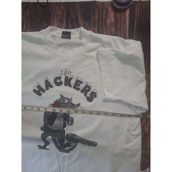 Band Tees × Vintage Vtg The Hackers Single Stitch band tee shirt Screen Stars Size US XL / EU 56 / 4 - 10 Thumbnail