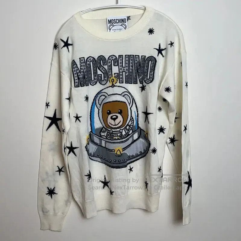 Moschino Moschino White Cotton Women's Pullover Sweatshirt . Size S / US 4 / IT 40 - 1 Thumbnail