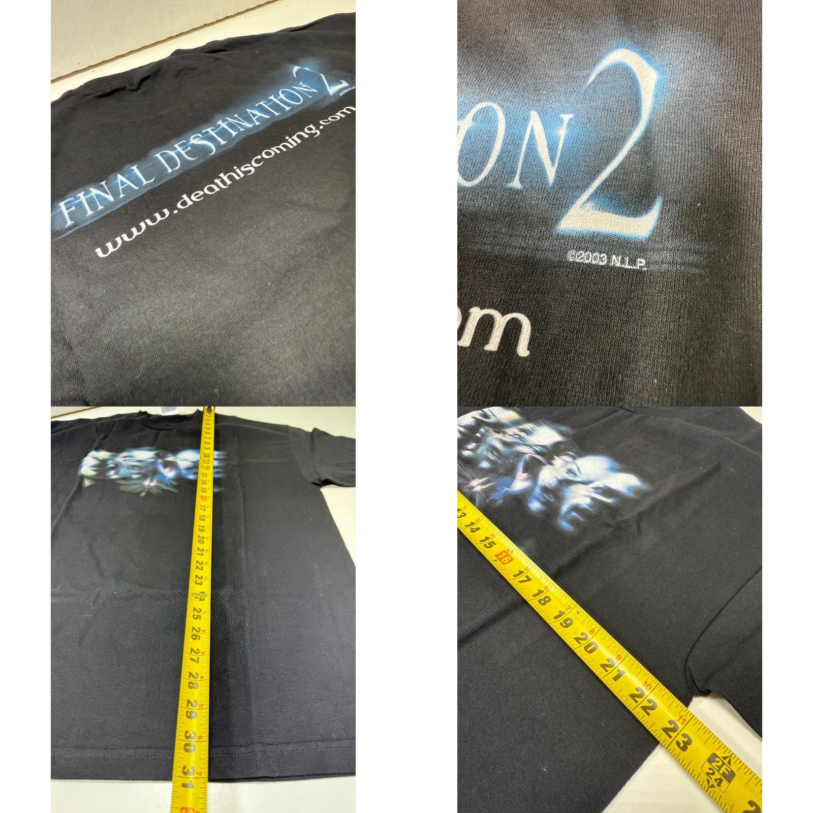 AAA VINTAGE AAA Final Destination 2 Movie Promo T-Shirt Horror Graphic Print Black Sz XL Mens Size US XL / EU 56 / 4 - 8 Thumbnail