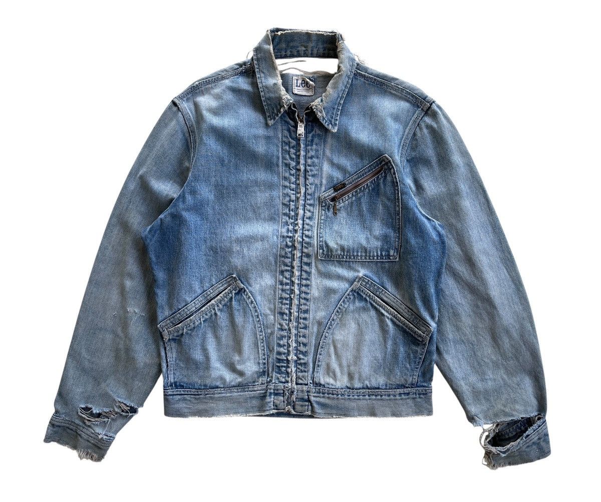Lee Destroyed❗️70s Lee Jelt 91 B Distressed Jacket Size US L / EU 52-54 / 3 - 2 Thumbnail