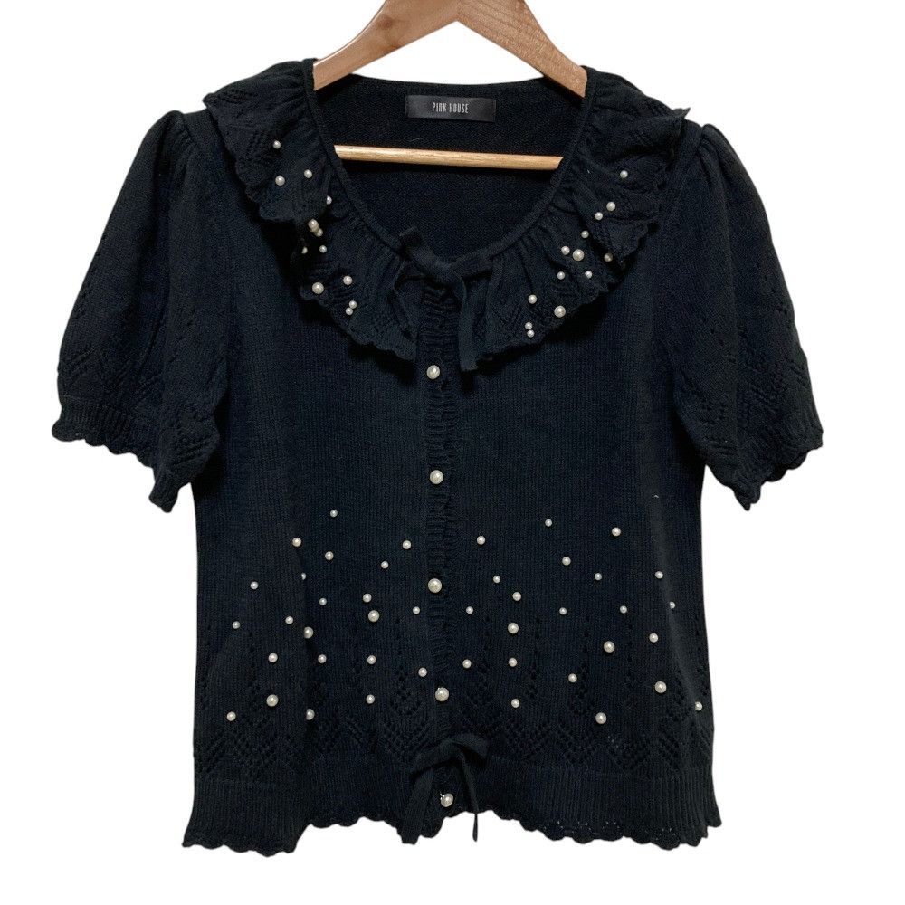 Other Other PINK HOUSE Lace Knit Cardigan Textile Tops A2141KCD518 DUTY FREE for USA Size ONE SIZE - 1 Thumbnail