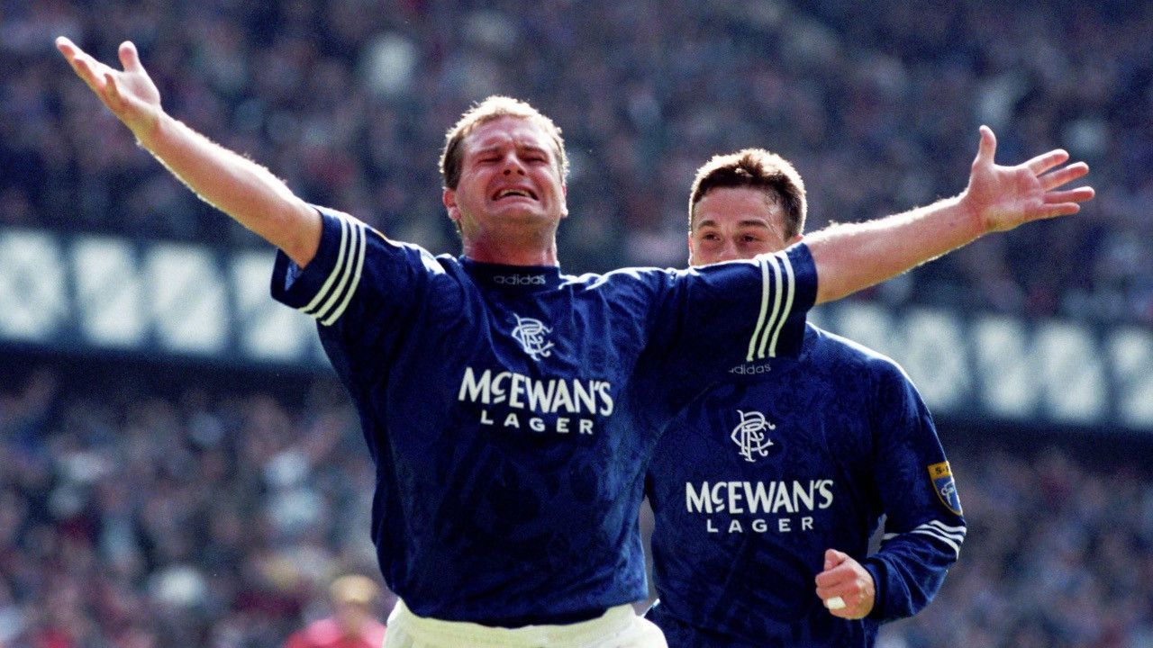 Adidas Glasgow Ranger Home 1994 Gascoigne #8 Soccer Jersey Size US M / EU 48-50 / 2 - 9 Thumbnail